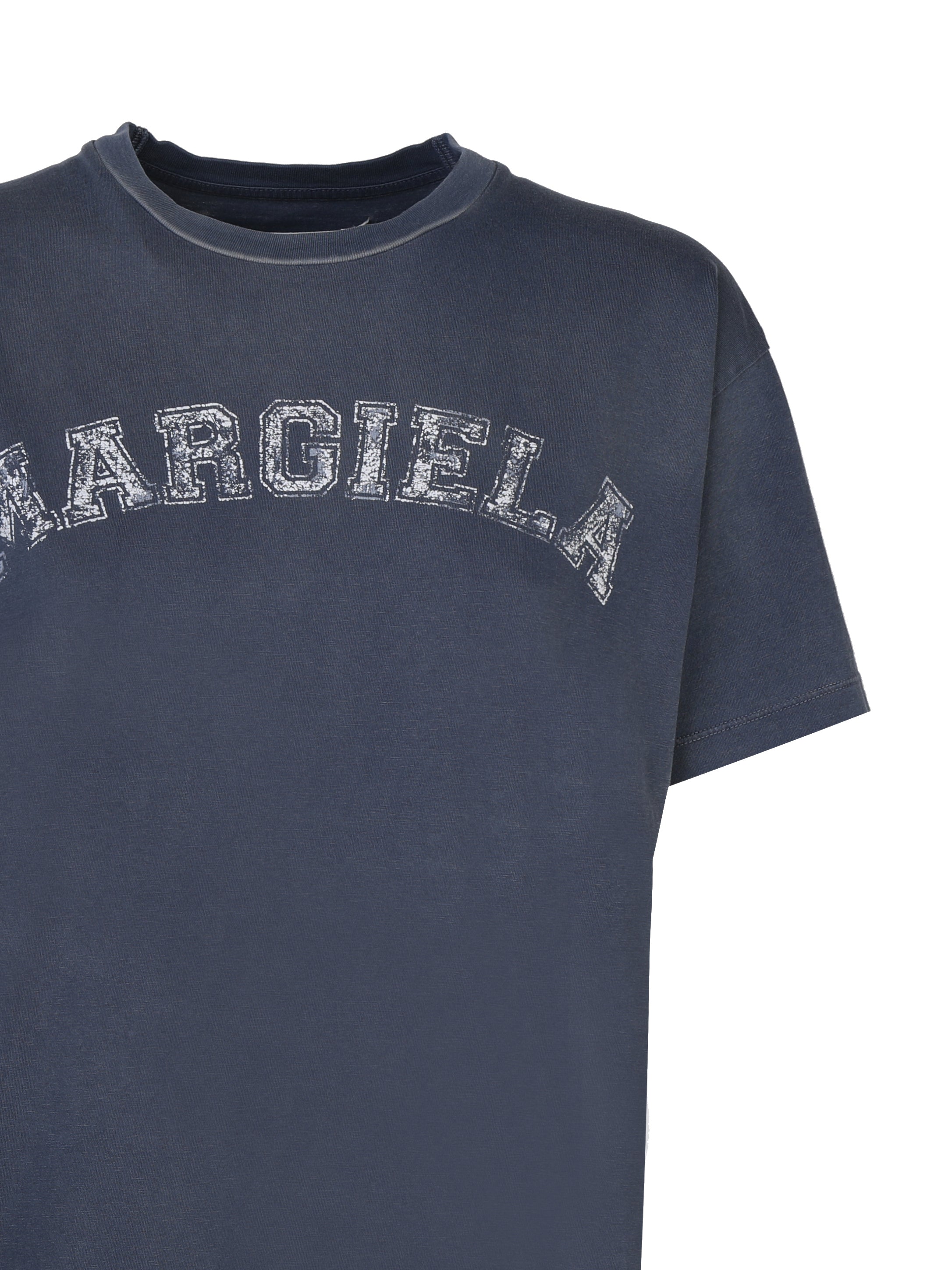 Maison Margiela T-Shirts And Polos Blue Cotton