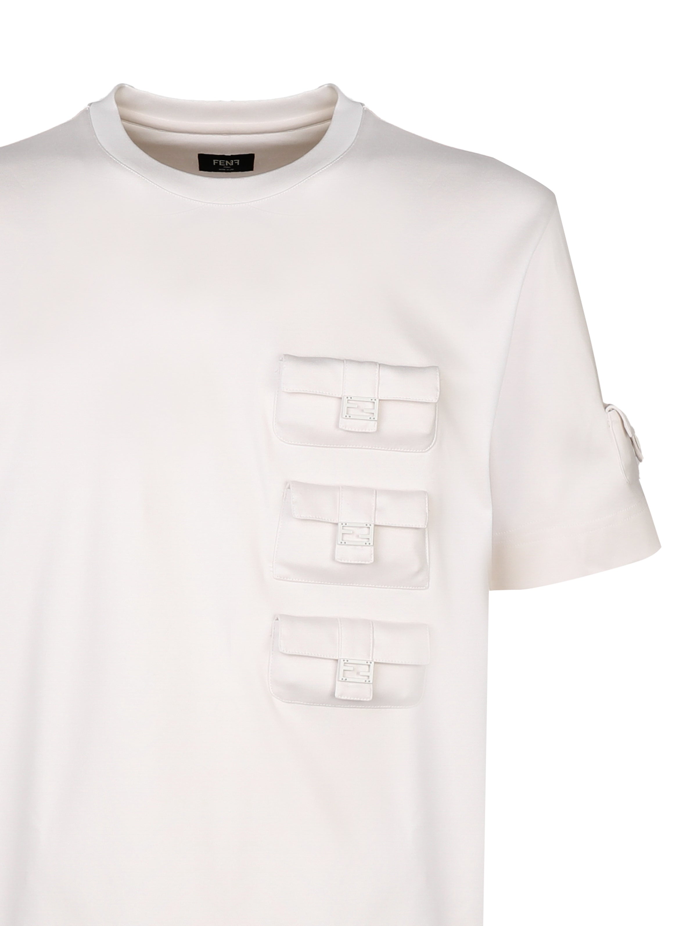 Fendi T-Shirts And Polos White Cotton