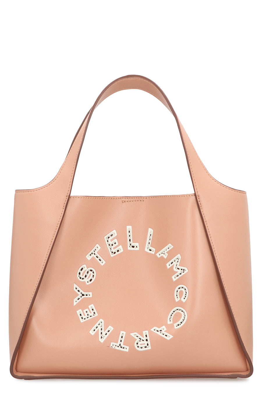 Logo Shoulder Bag Pink Polyurethane Tote