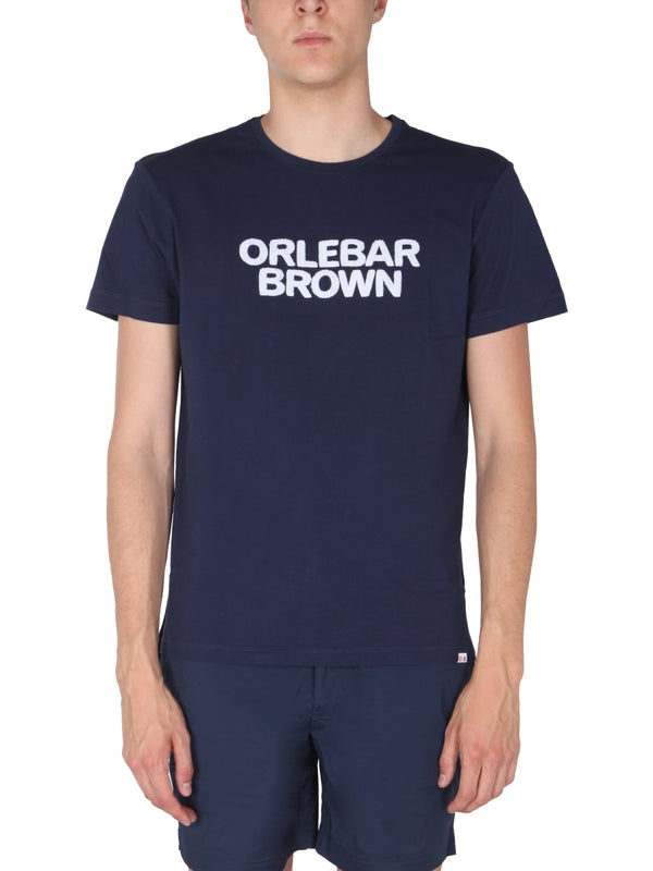 Sammy Ob Towelling T-Shirt Blue Cotton T-shirts