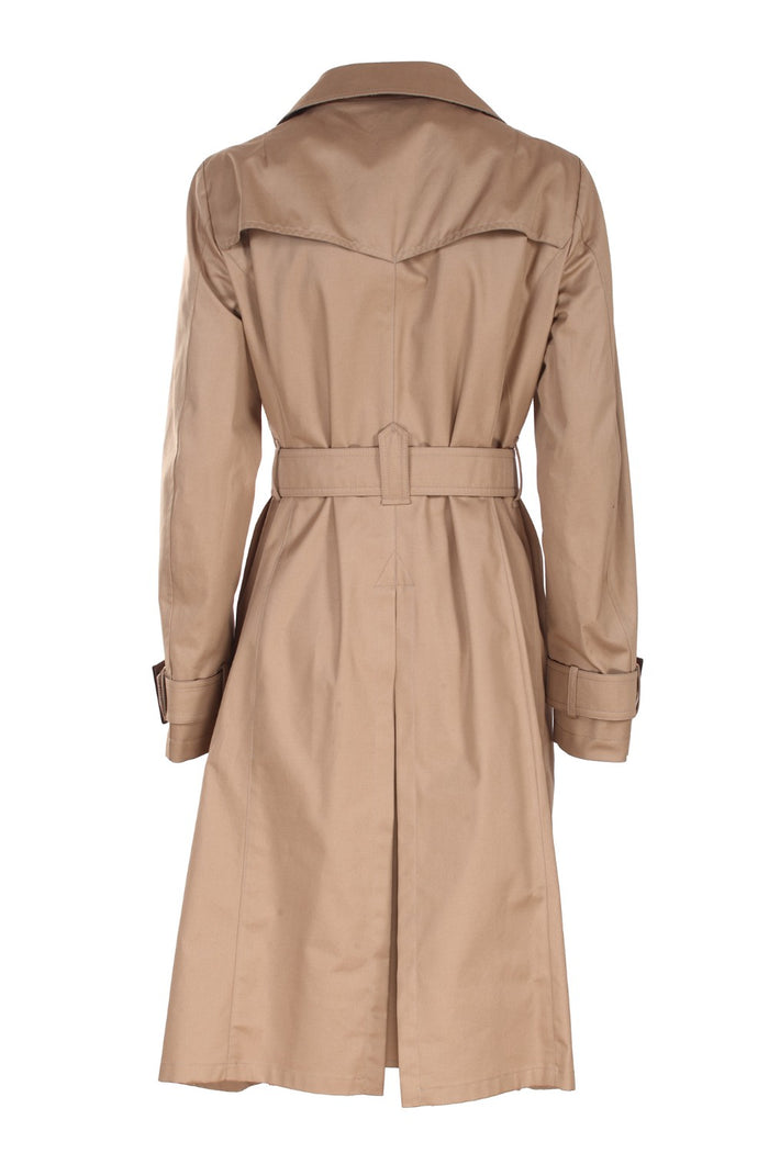 Trench Doppiopetto Delon Brown Cotton Coat