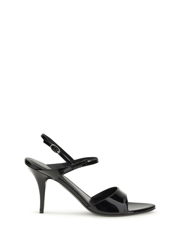Balenciaga 100% Calf Leather Bos Taurus heel sandal in black
