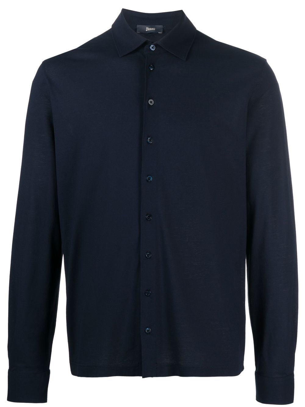 Jrs Voile Crepe Blue Cotton Shirt