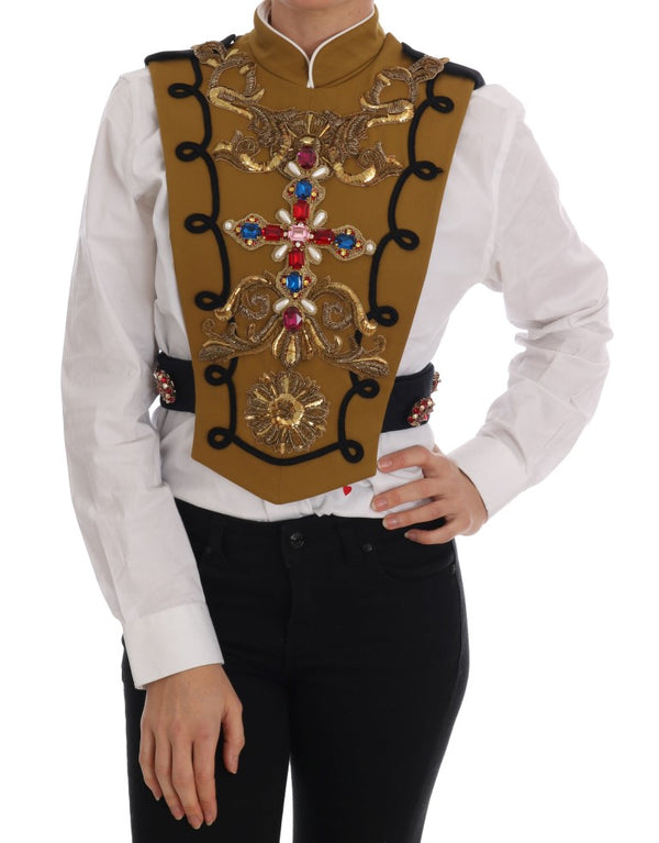 Dolce & Gabbana 98% Cotton vest in yellow