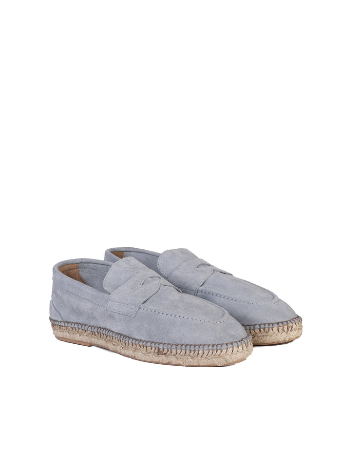 Eleventy Flat Shoes Denim Suede