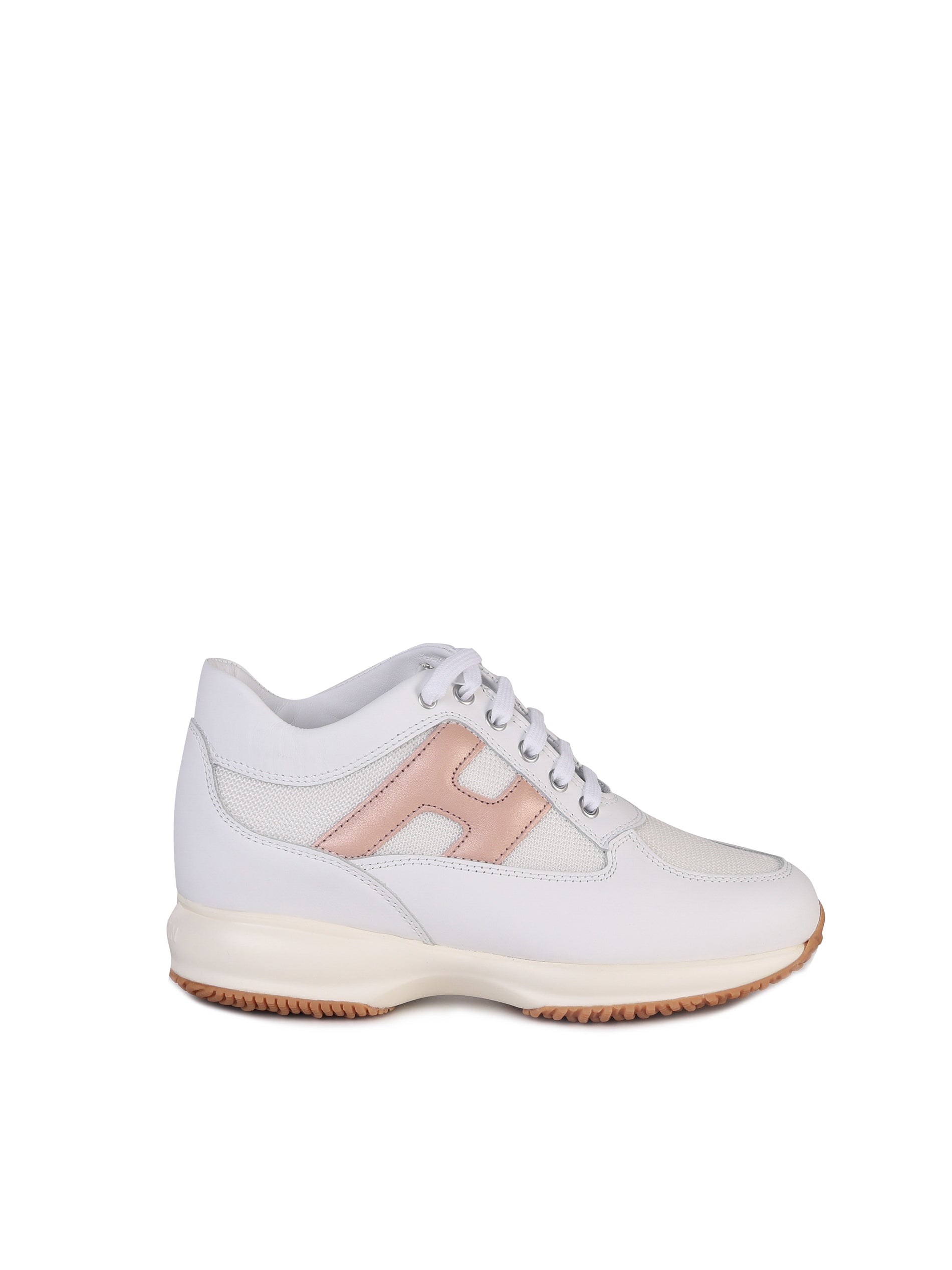 Hogan Sneakers White, Pink Calfskin