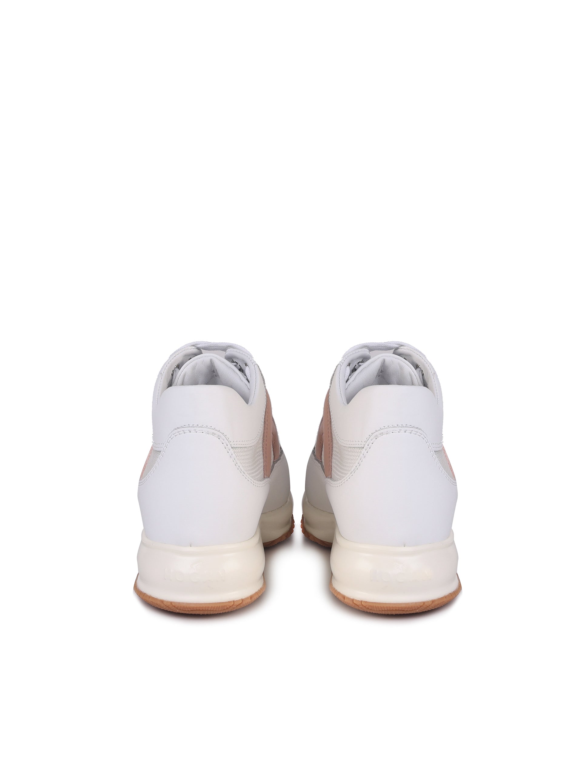 Hogan Sneakers White, Pink Calfskin