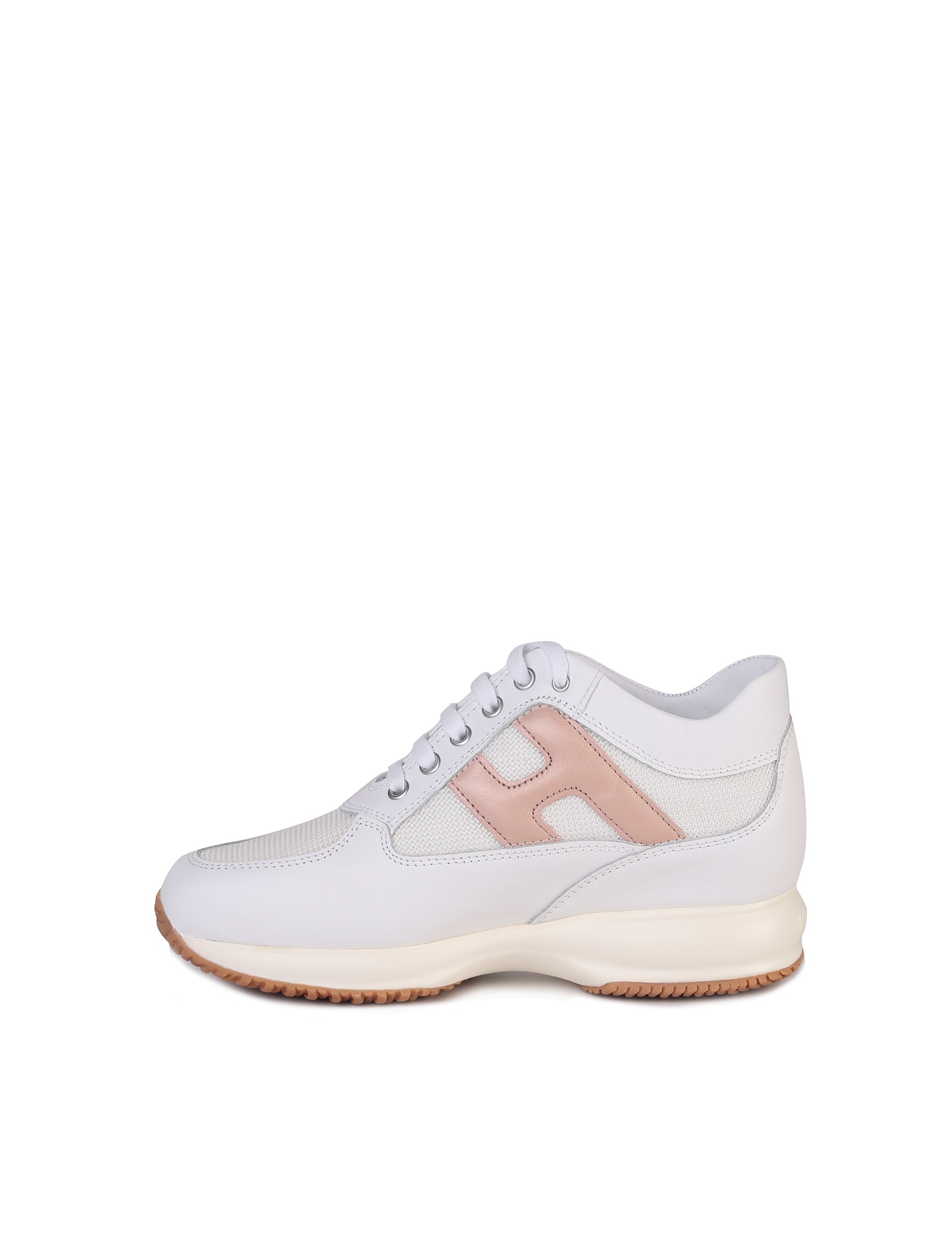 Hogan Sneakers White, Pink Calfskin