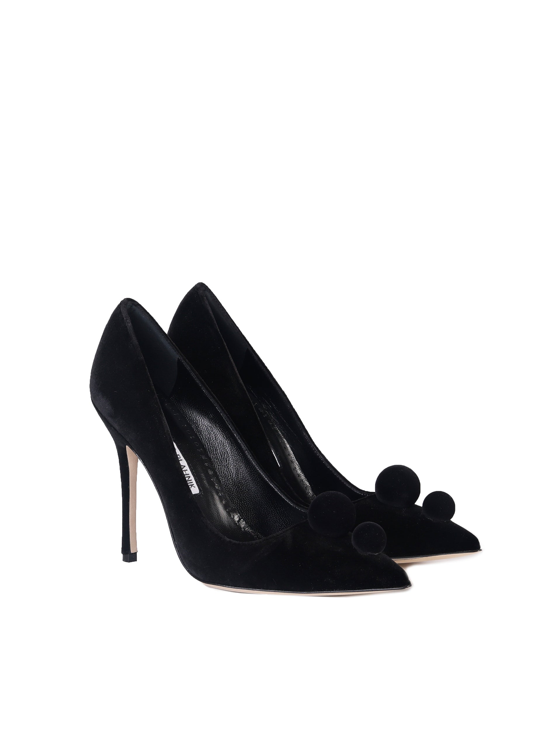 Manolo Blahnik With Heel Black Suede