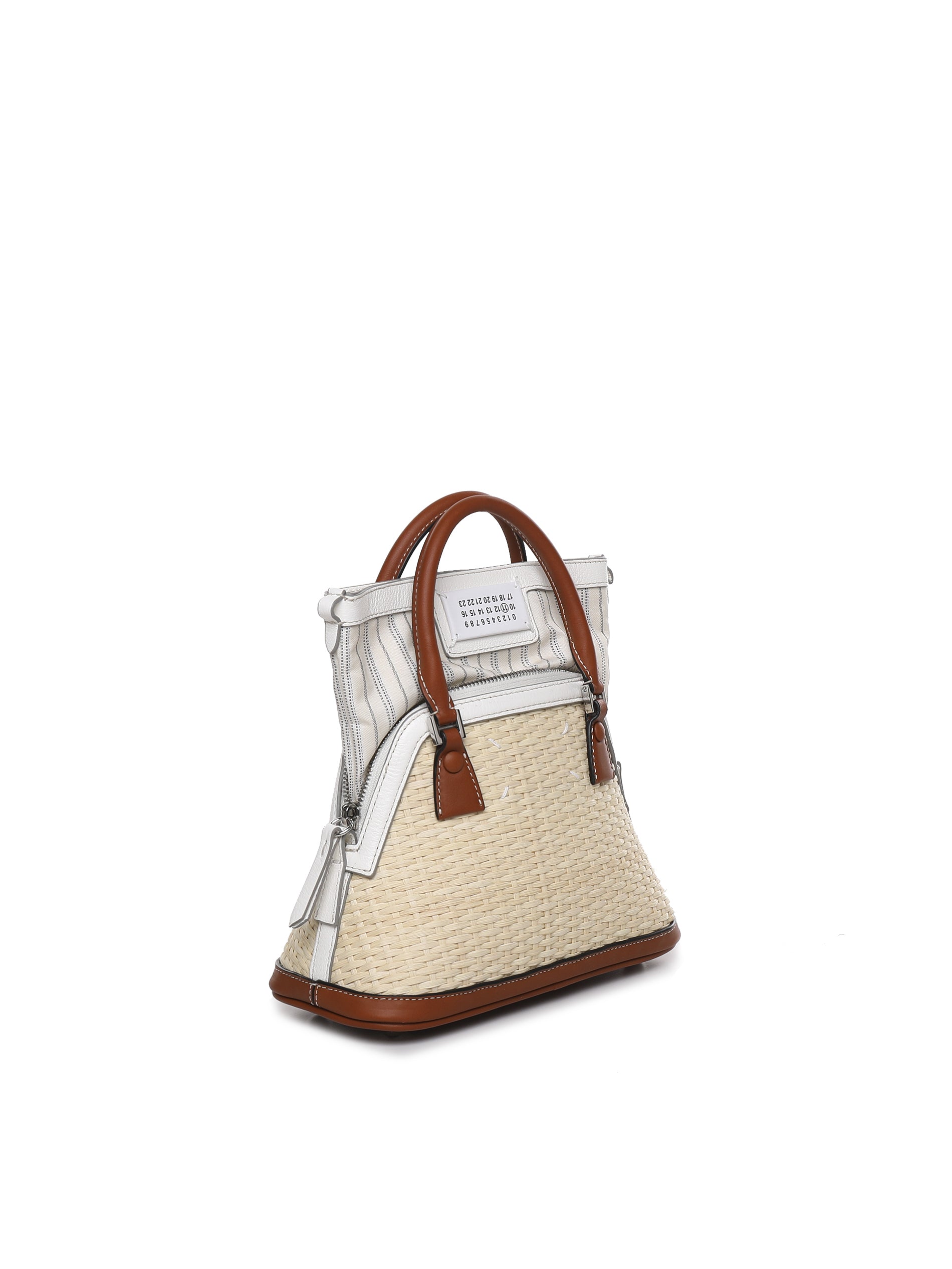 Maison Margiela Bags White, Beige Straw Cotton