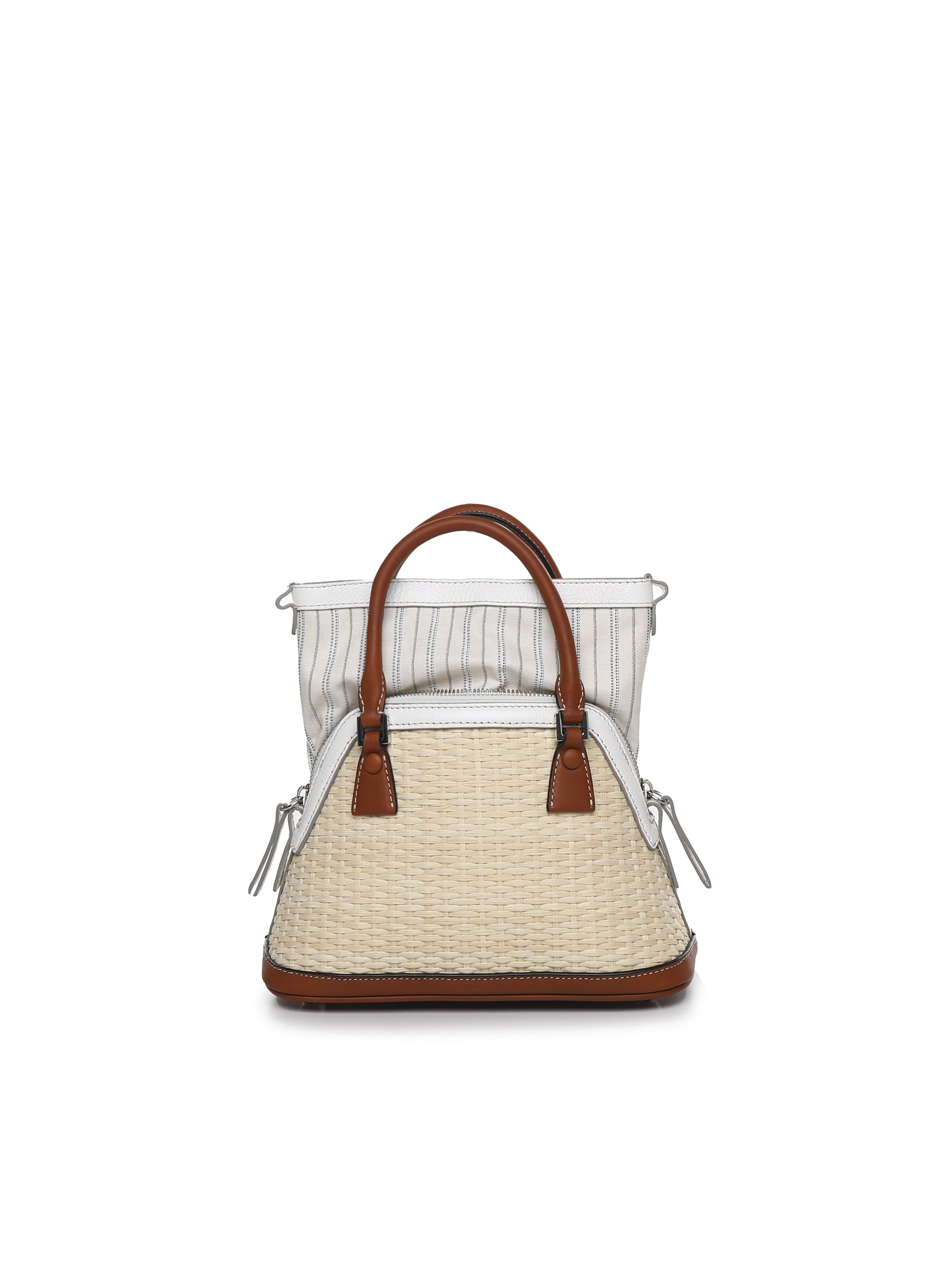 Maison Margiela Bags White, Beige Straw Cotton