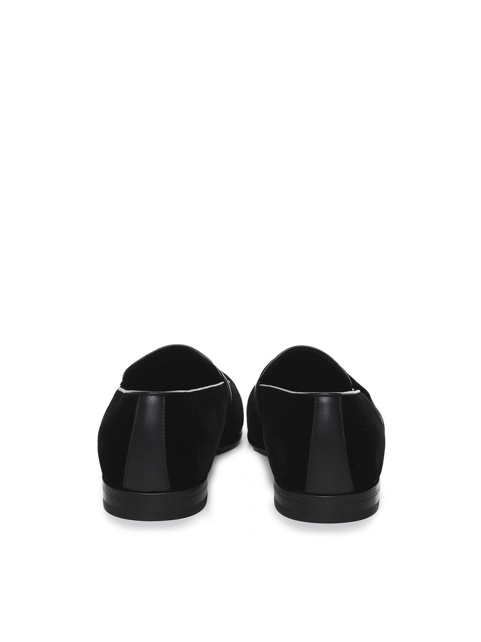 Zegna Flat Shoes Black Velvet