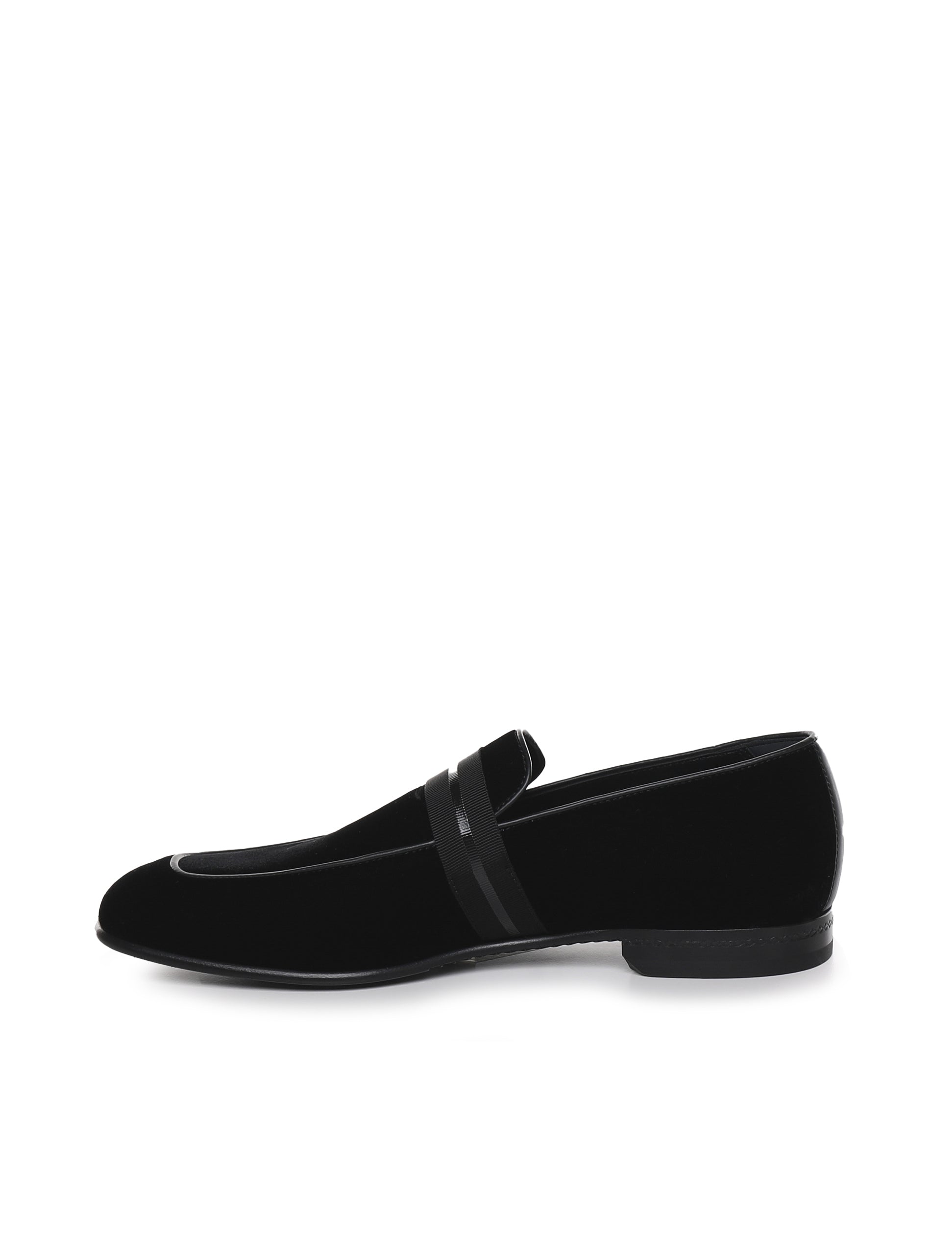 Zegna Flat Shoes Black Velvet