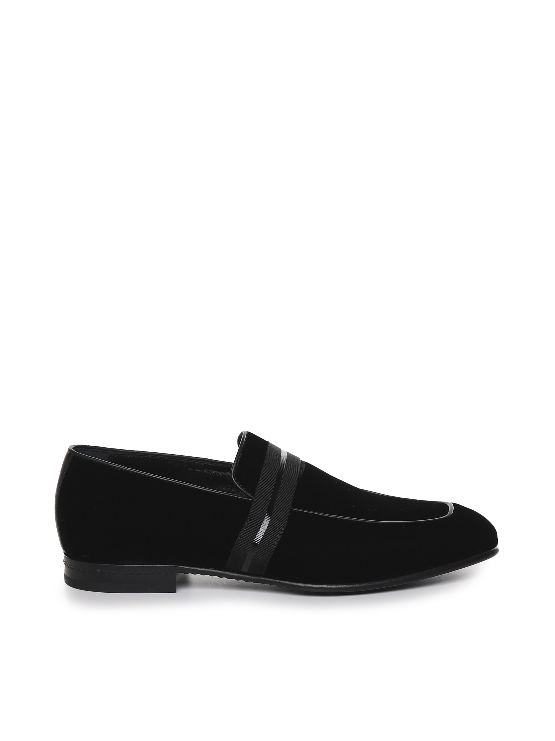 Zegna Flat Shoes Black Velvet