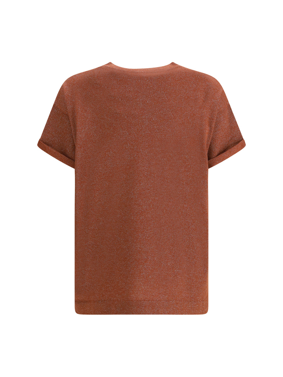 T-Shirt Cashmere Fire Brick Knitwear