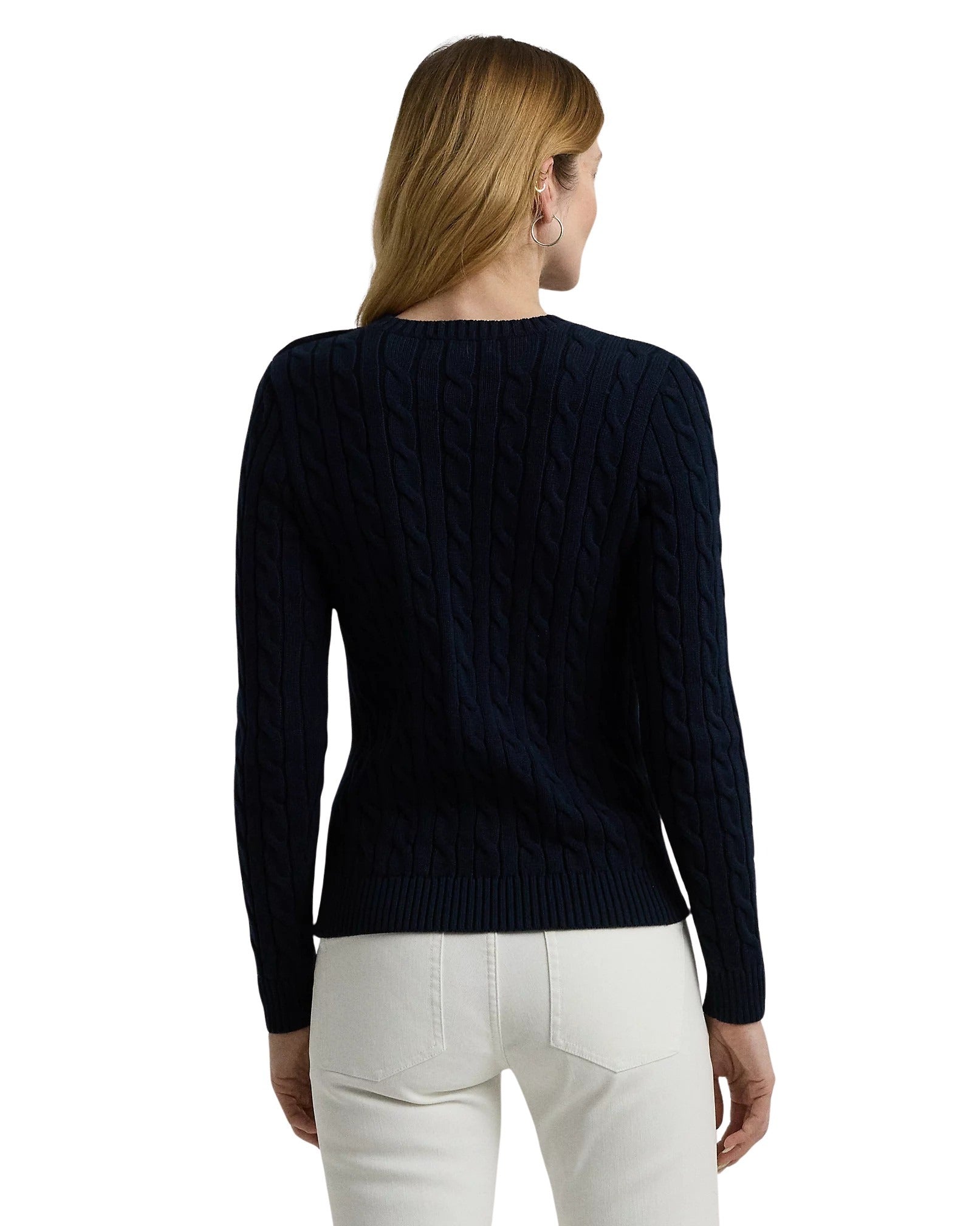 Montiva Long Sleeve Pullover Blue Cotton Sweater