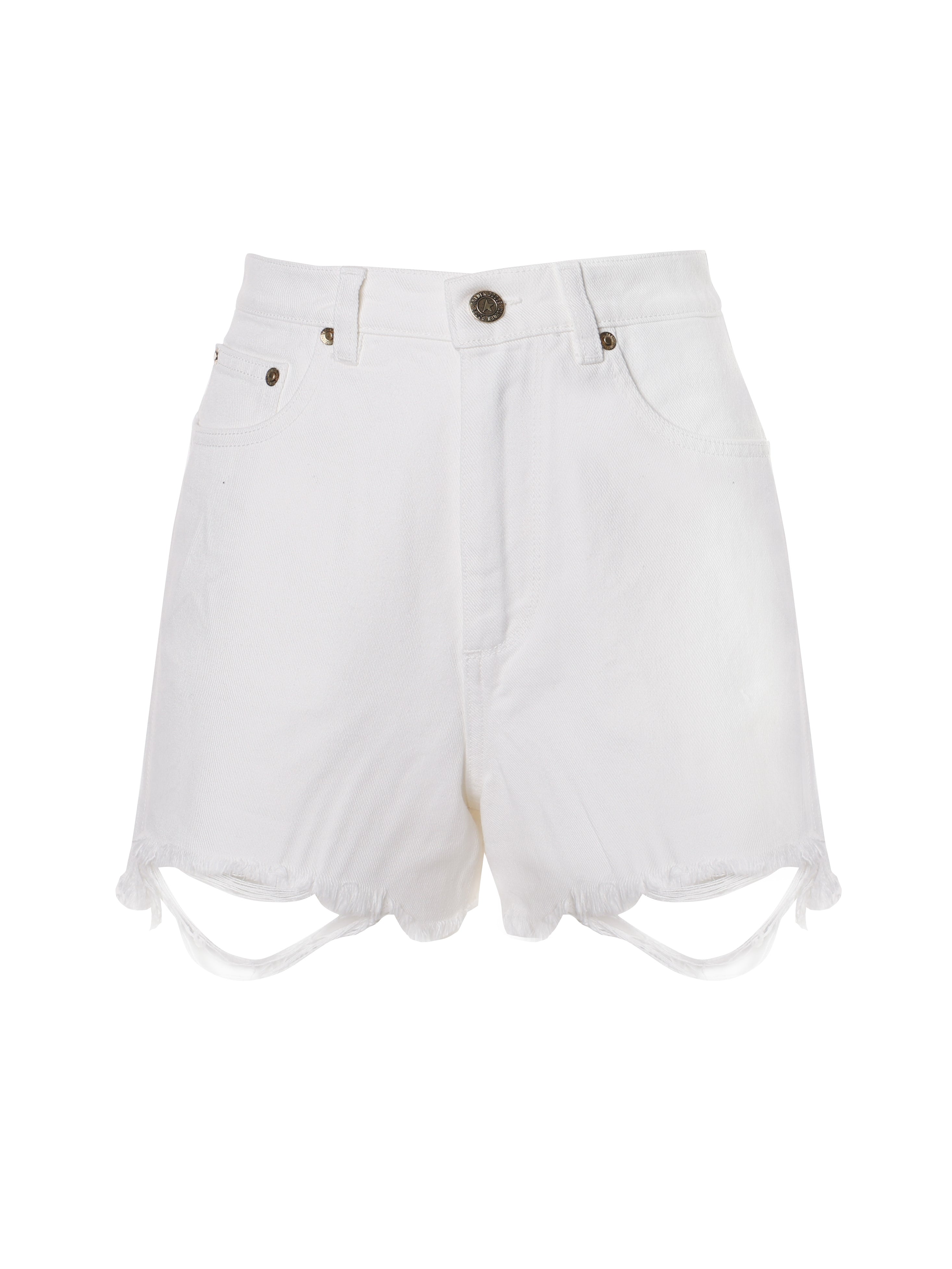 Golden Goose Shorts Offwhite Cotton
