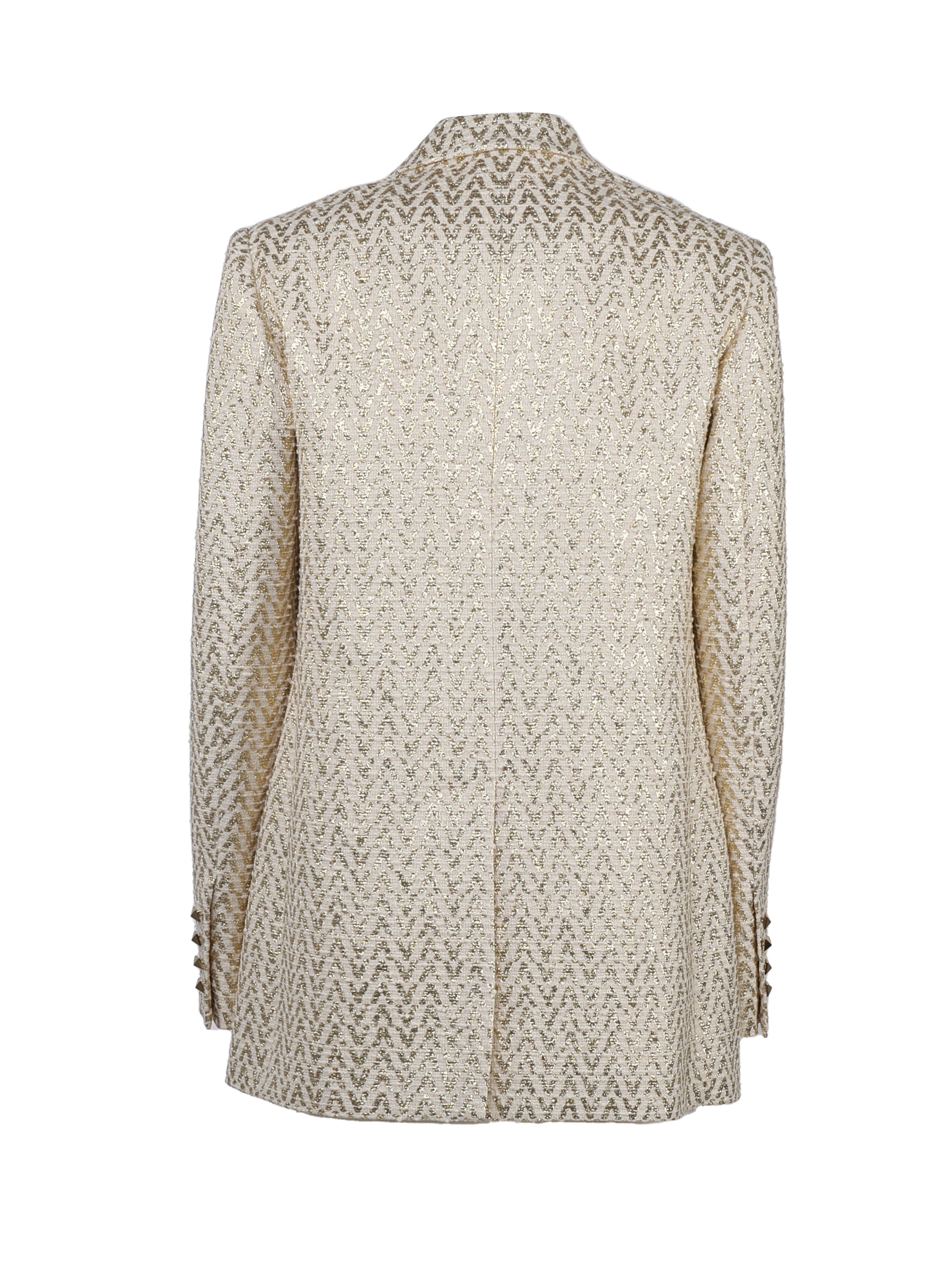 Valentino Garavani Jackets Ivory, Gold Cotton