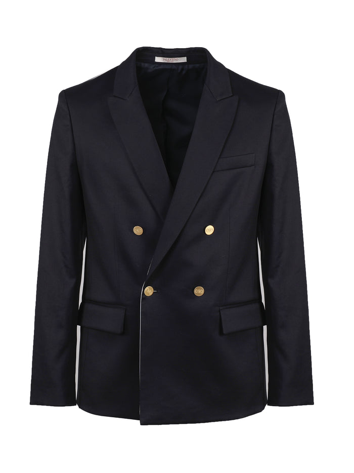 Valentino Garavani Jackets Blue Cotton