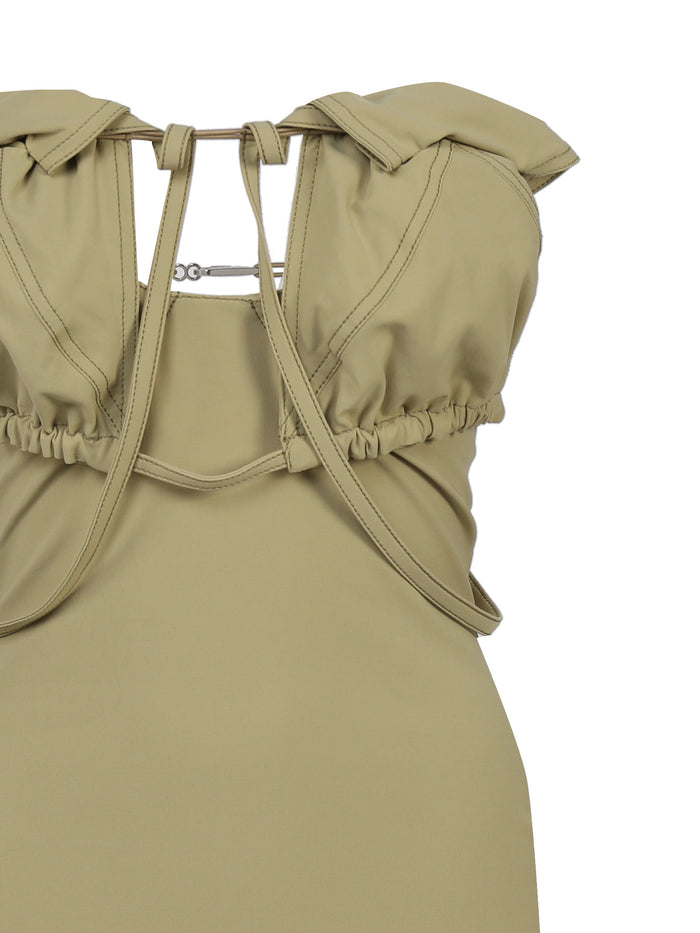 Jacquemus Jackets Light Khaki Polyamide Cotton Elastane