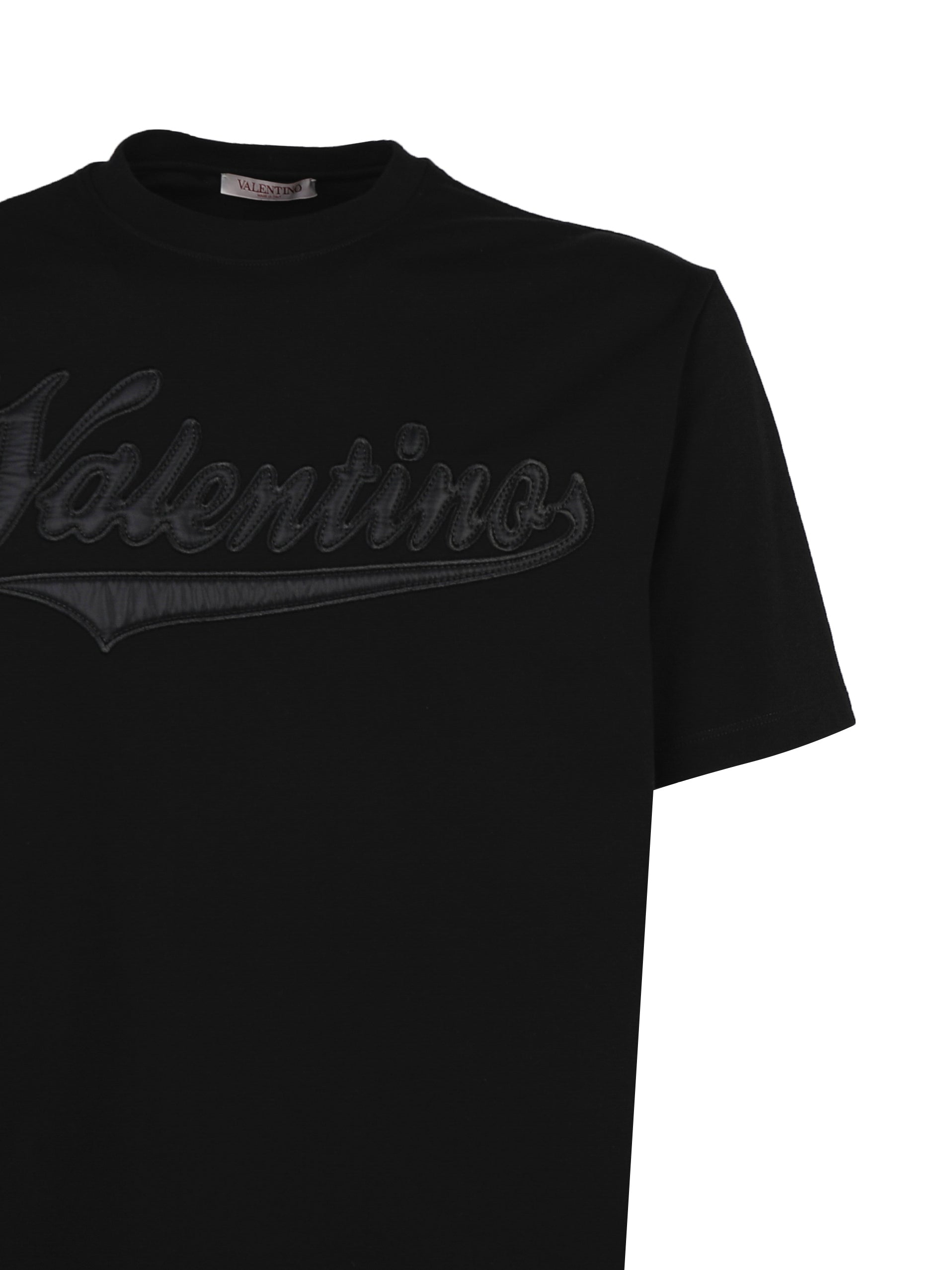 Valentino Garavani T-Shirts And Polos Black Cotton