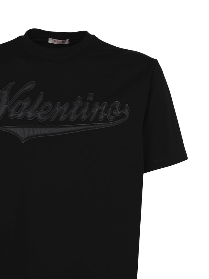 Valentino Garavani T-Shirts And Polos Black Cotton