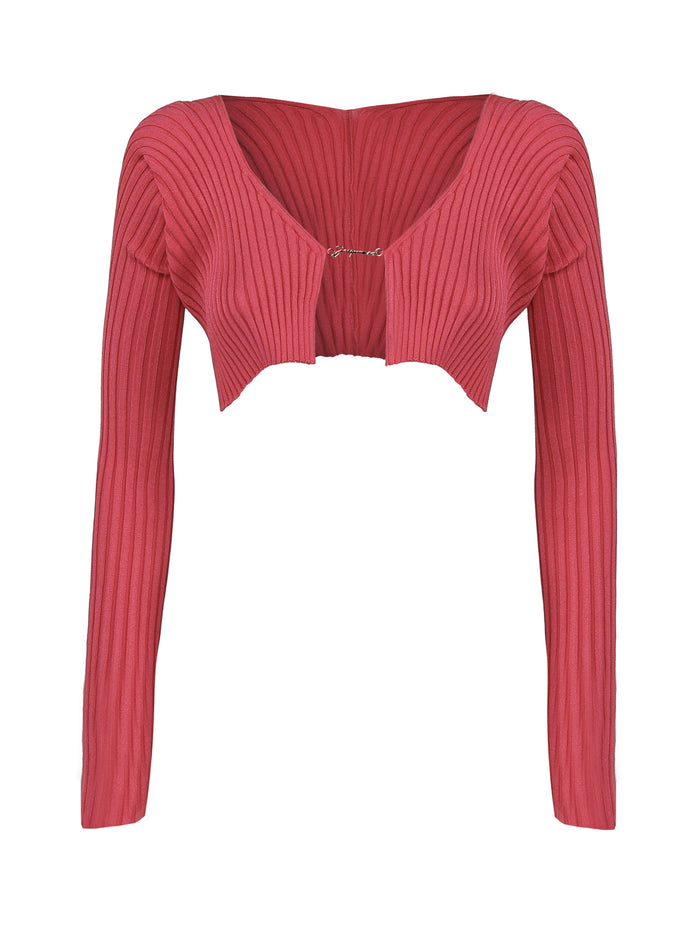Jacquemus Sweaters Pink Viscose Nylon