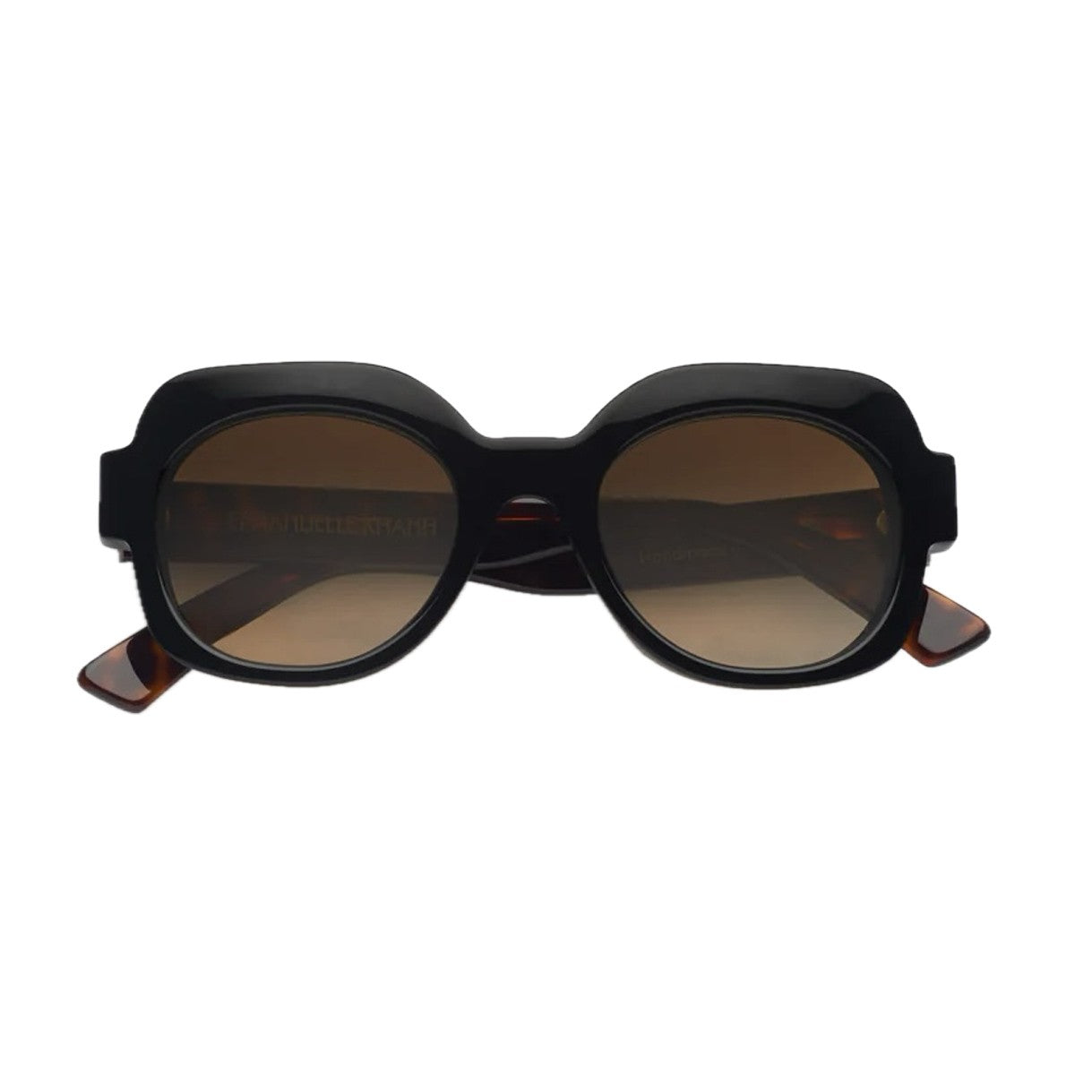 Emmanuelle Khanh Satin Black Tortoiseshell Bio-naylon Sunglasses