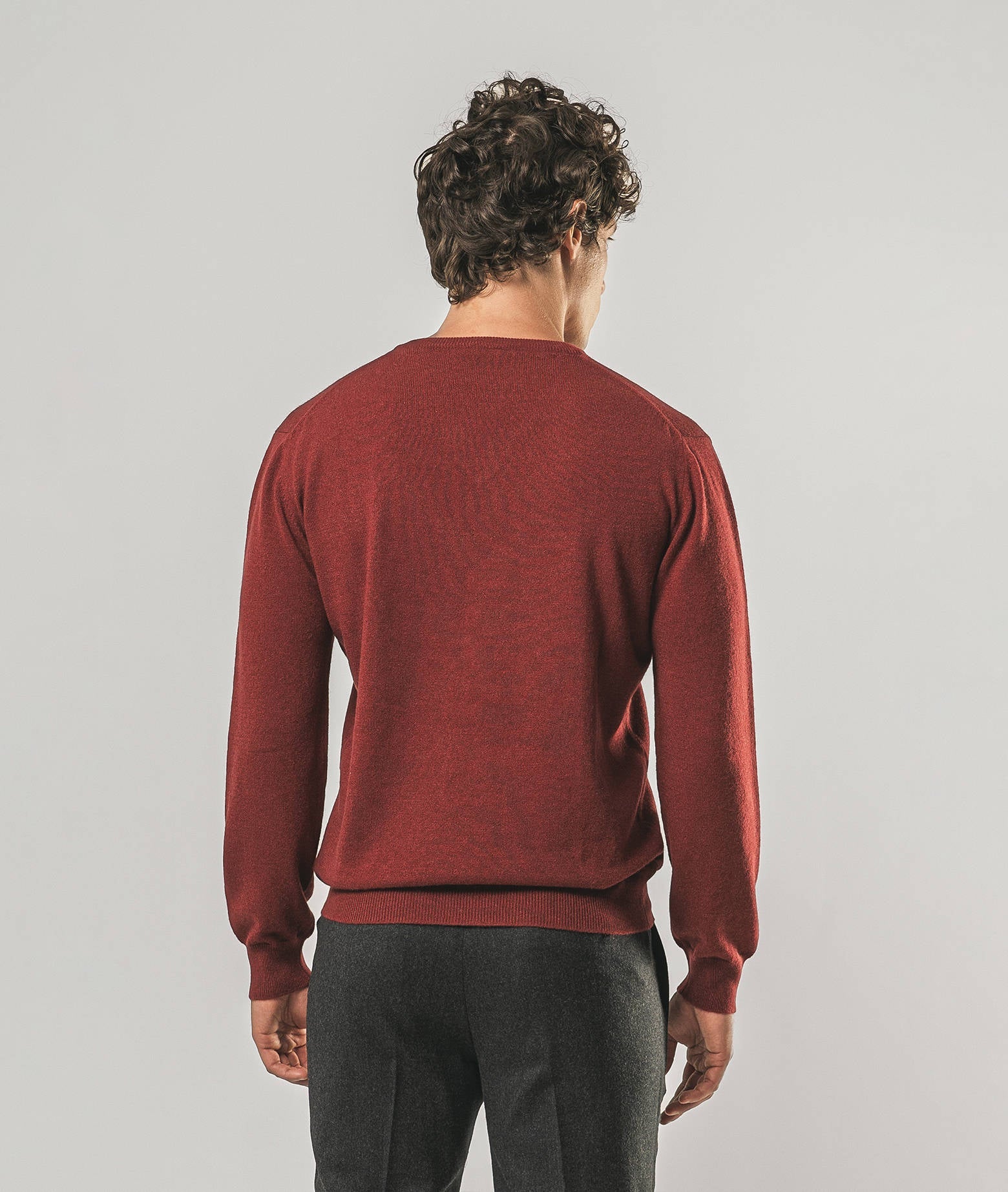 V-Neck Cashmere Sweater Stoccolma Red V Neck