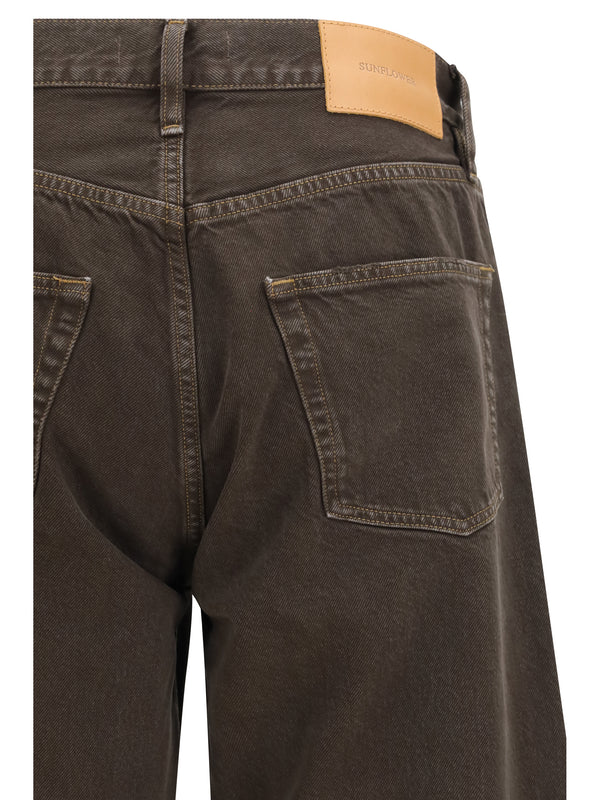 Baggy Jeans Vintage Brown Cotton