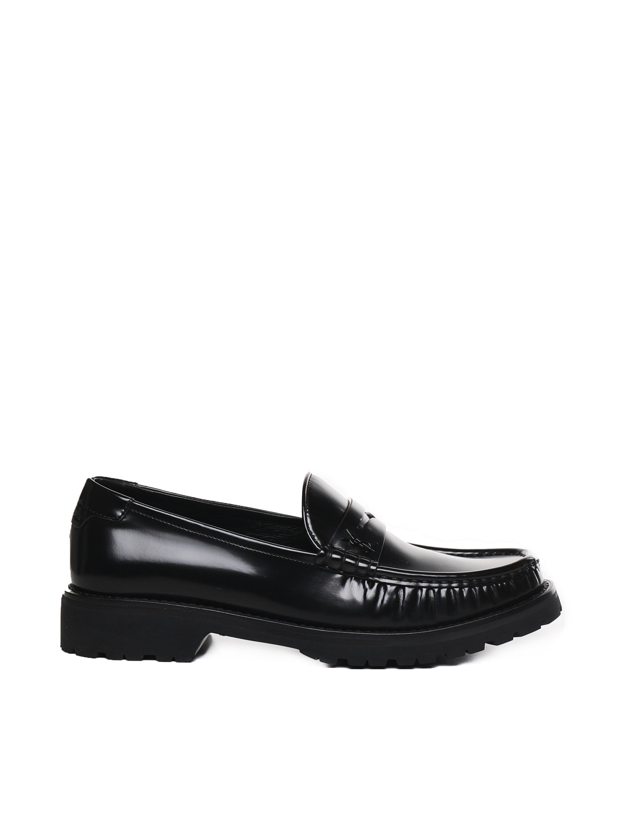 Saint Laurent Flat Shoes Black Calfskin