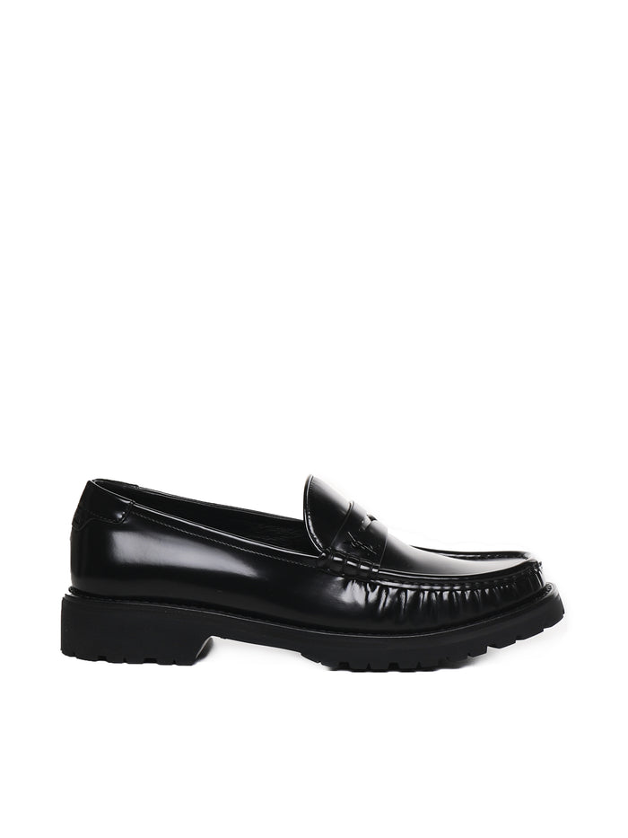Saint Laurent Flat Shoes Black Calfskin
