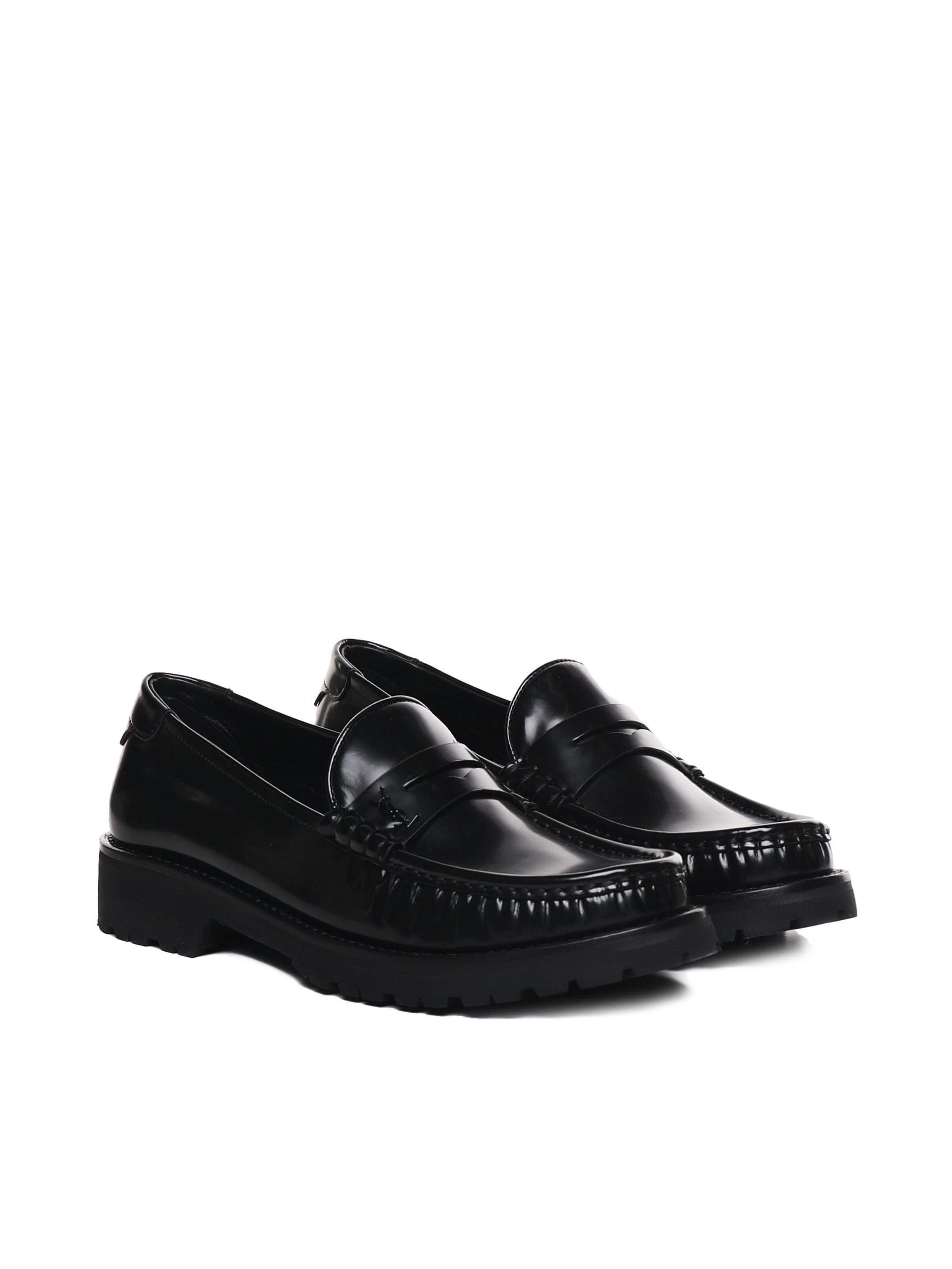 Saint Laurent Flat Shoes Black Calfskin