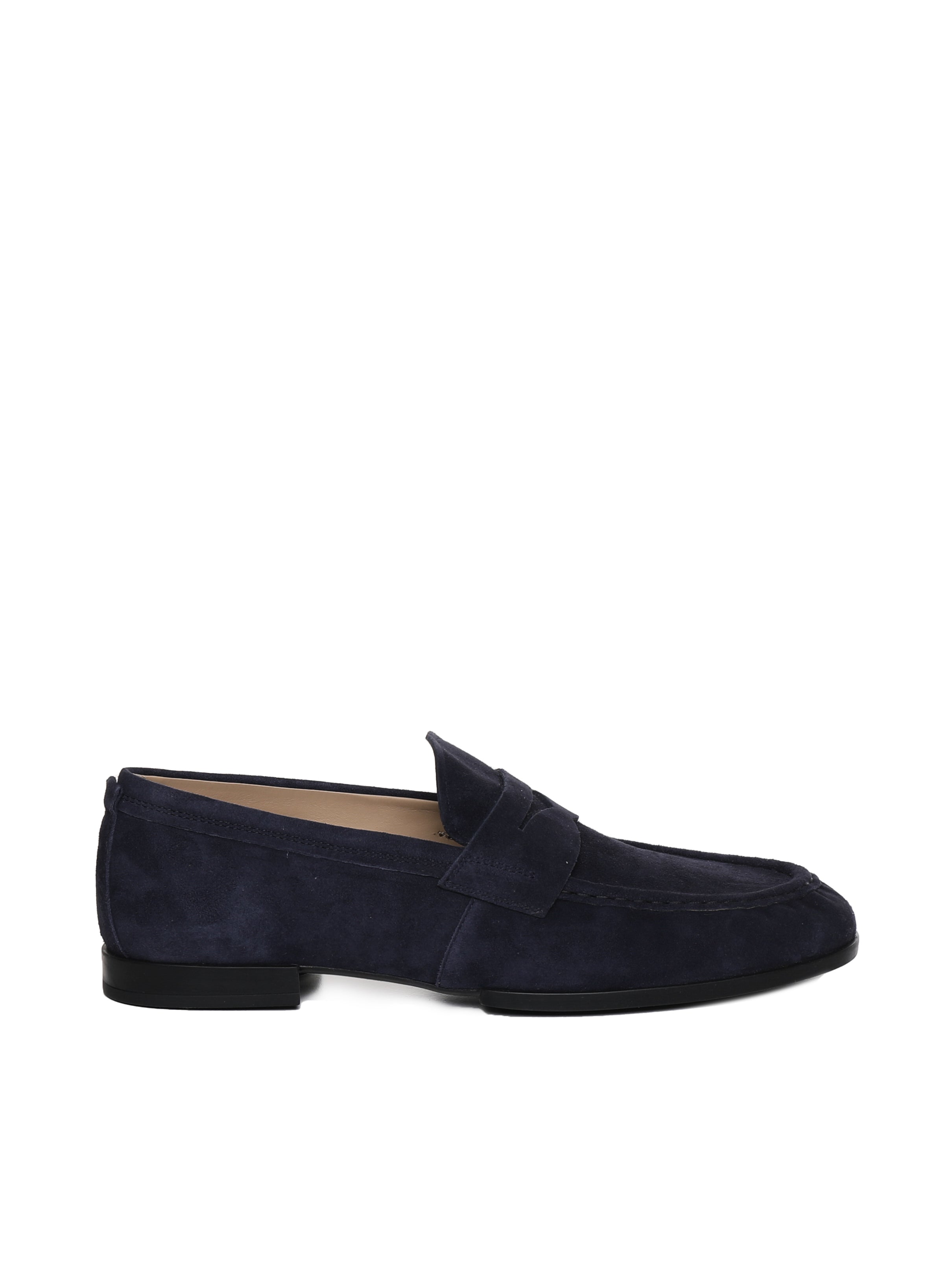 Tods Flat Shoes Blue Suede Leather
