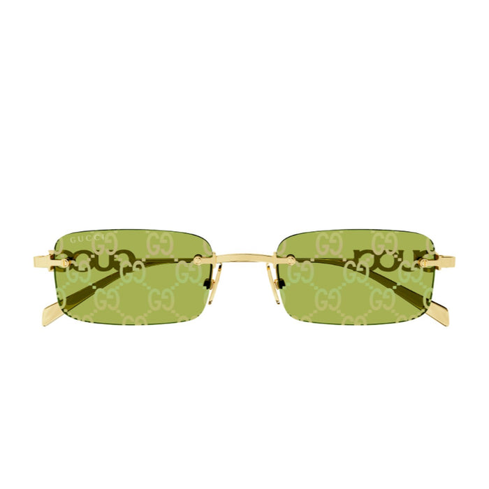 Gucci Gg1808s Linea Name Of Brand Gold/green Metallo Sunglasses