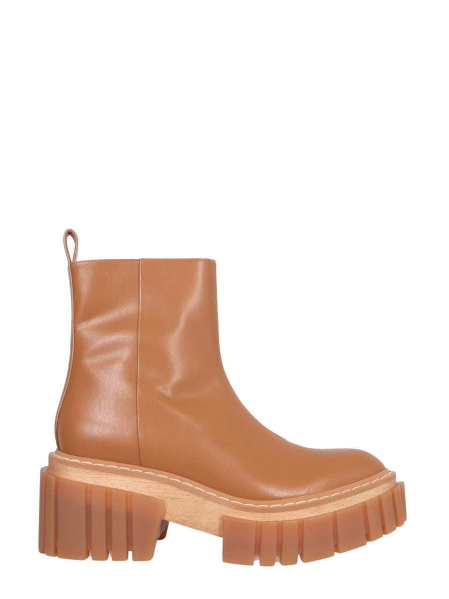 Emilie Boots Buff Wood Sole