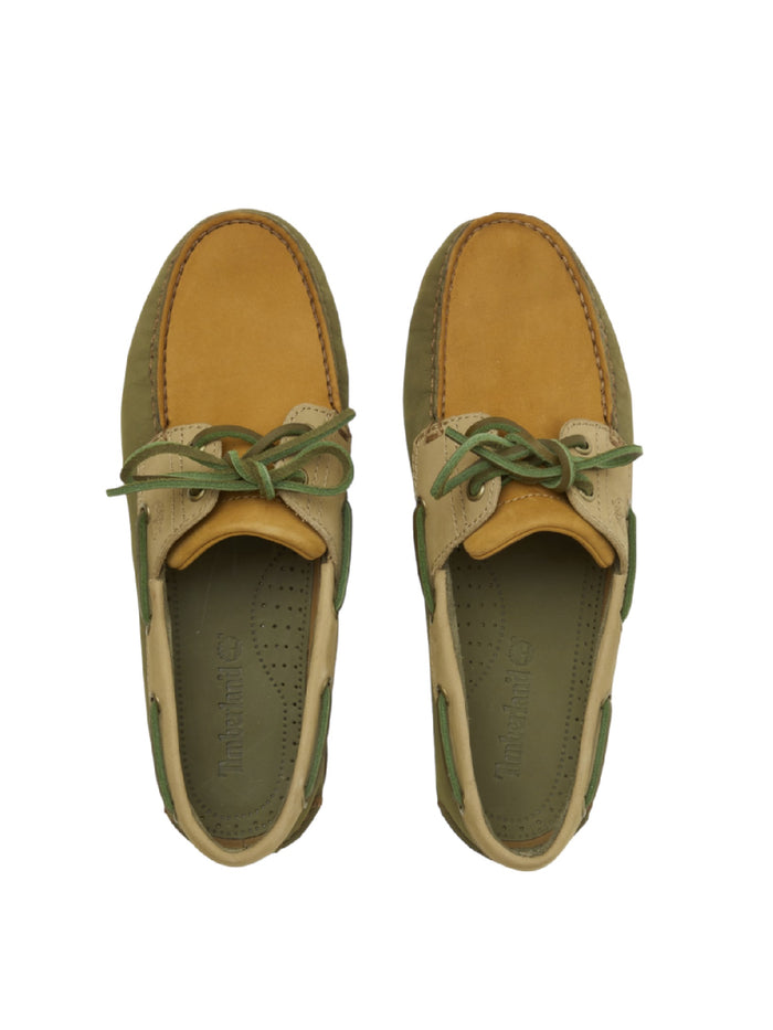 Classic Boat 2 Eye Green Calf Leather Shoe