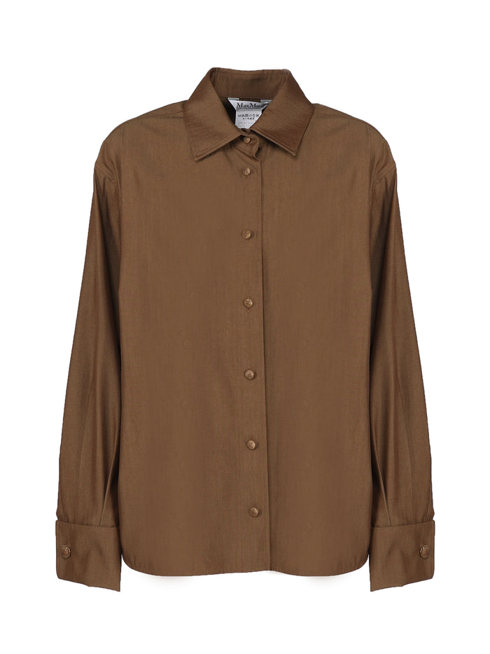 Max Mara Shirts Brown Silk