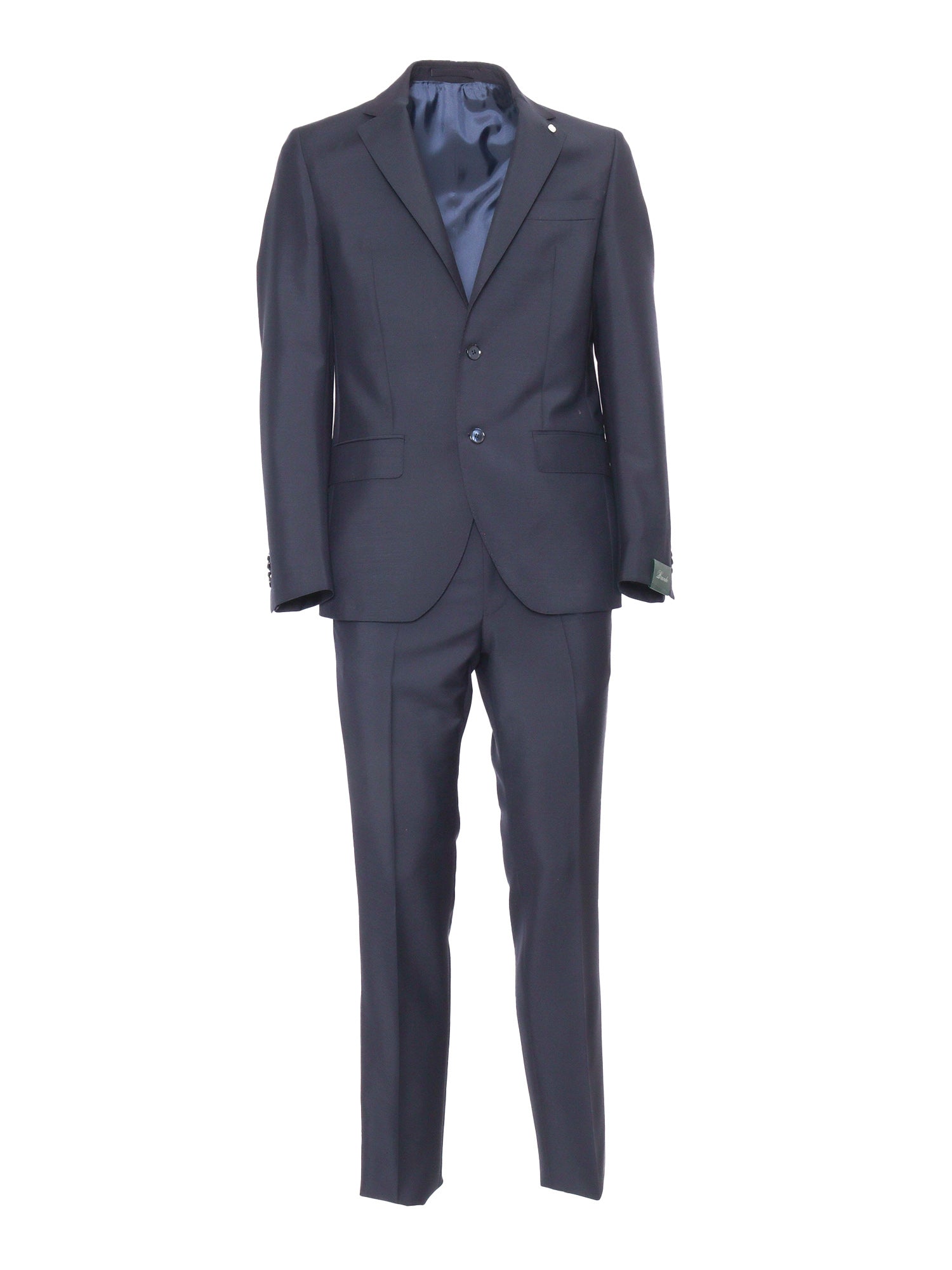 Single-Breasted Suit Blue Virgin Wool Single Breasted Dress