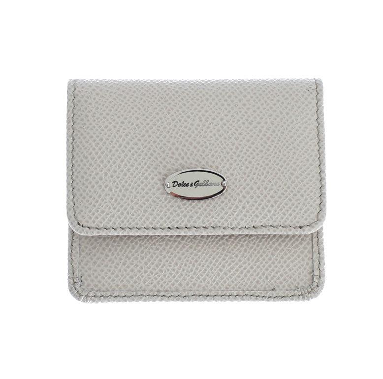 Dolce & Gabbana 100% Leather dauphine wallet in white