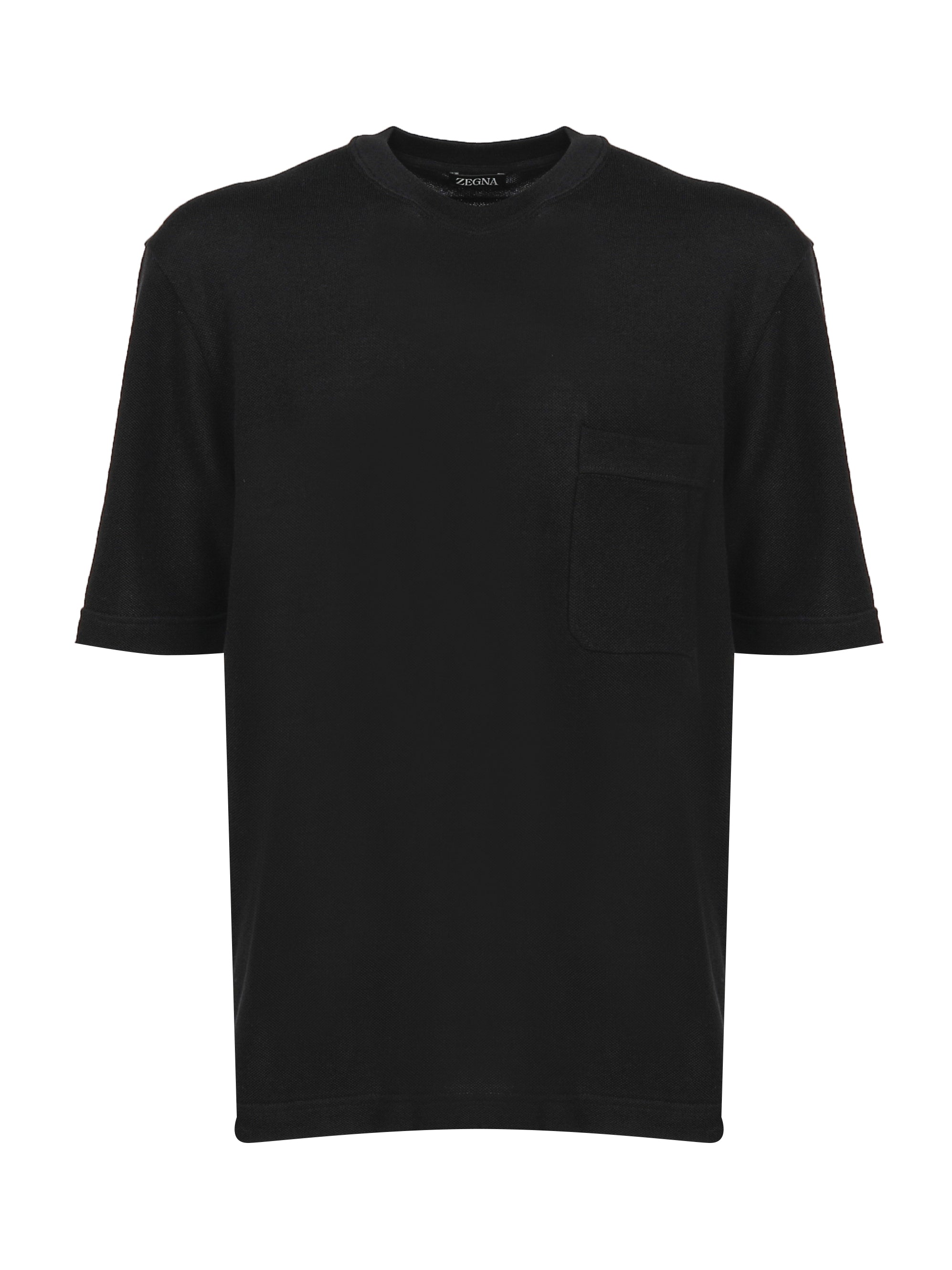 Zegna T-Shirts And Polos Black Cotton