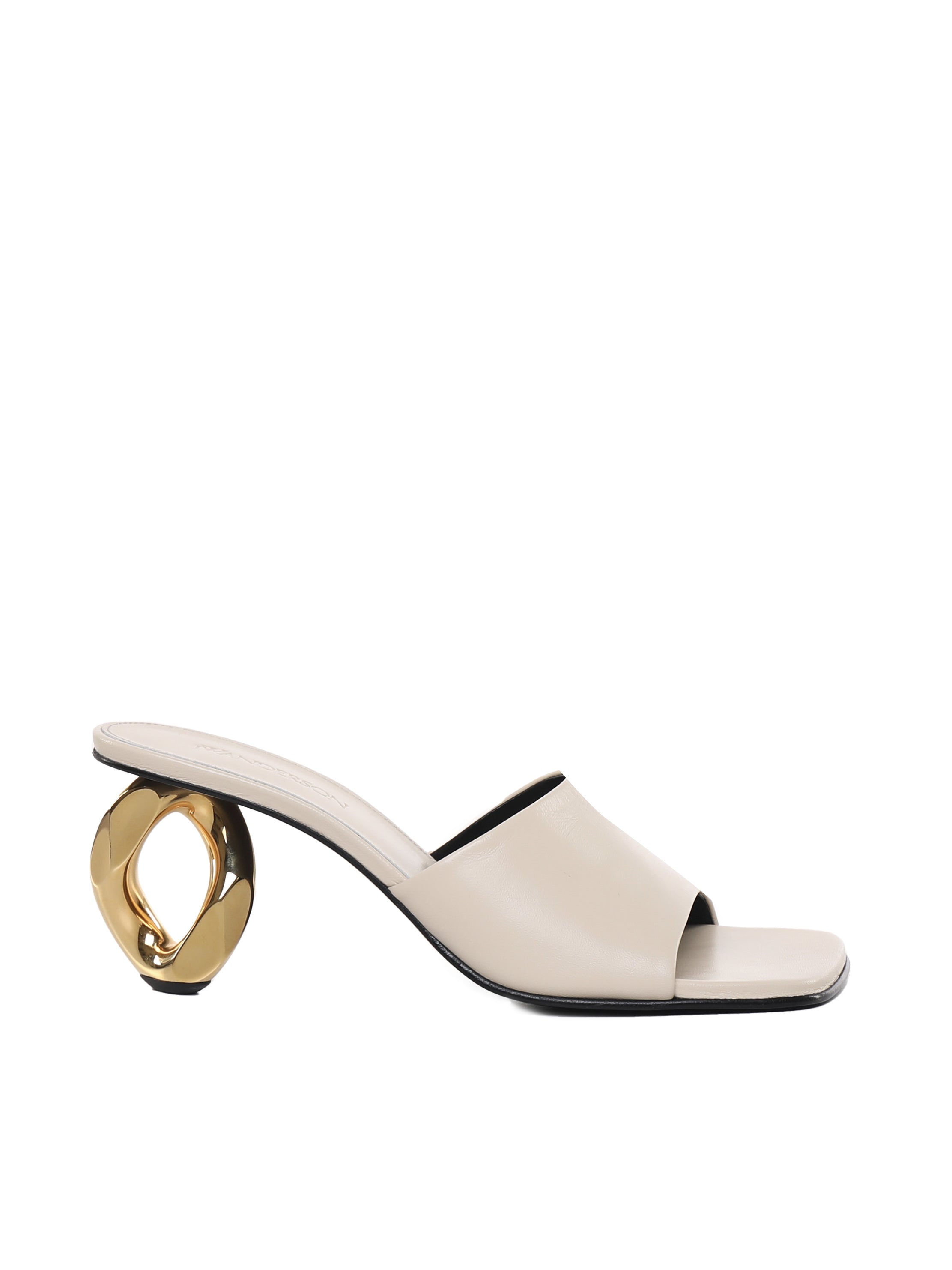 Jw Anderson Sandals Beige, Gold Calfskin