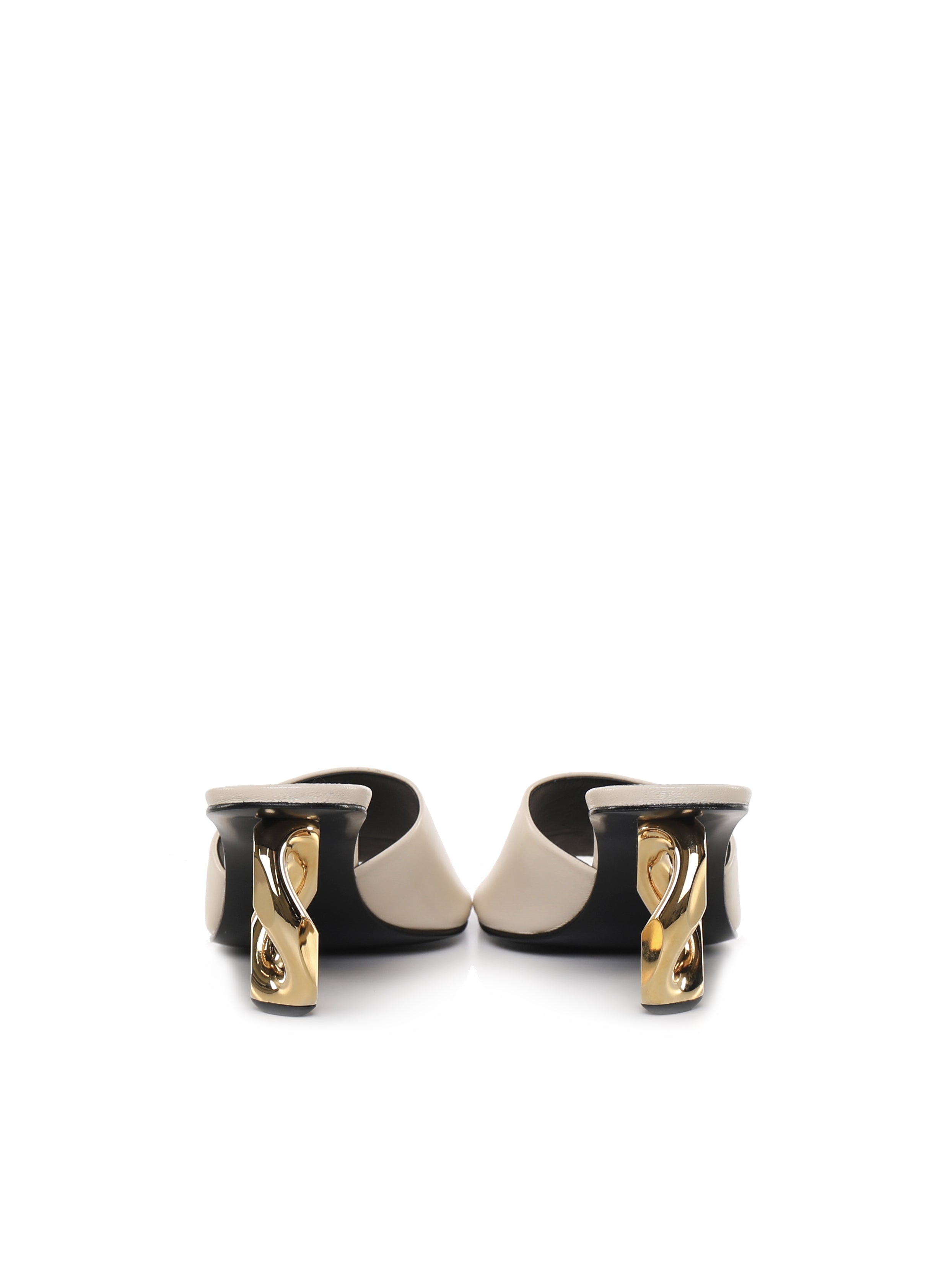 Jw Anderson Sandals Beige, Gold Calfskin