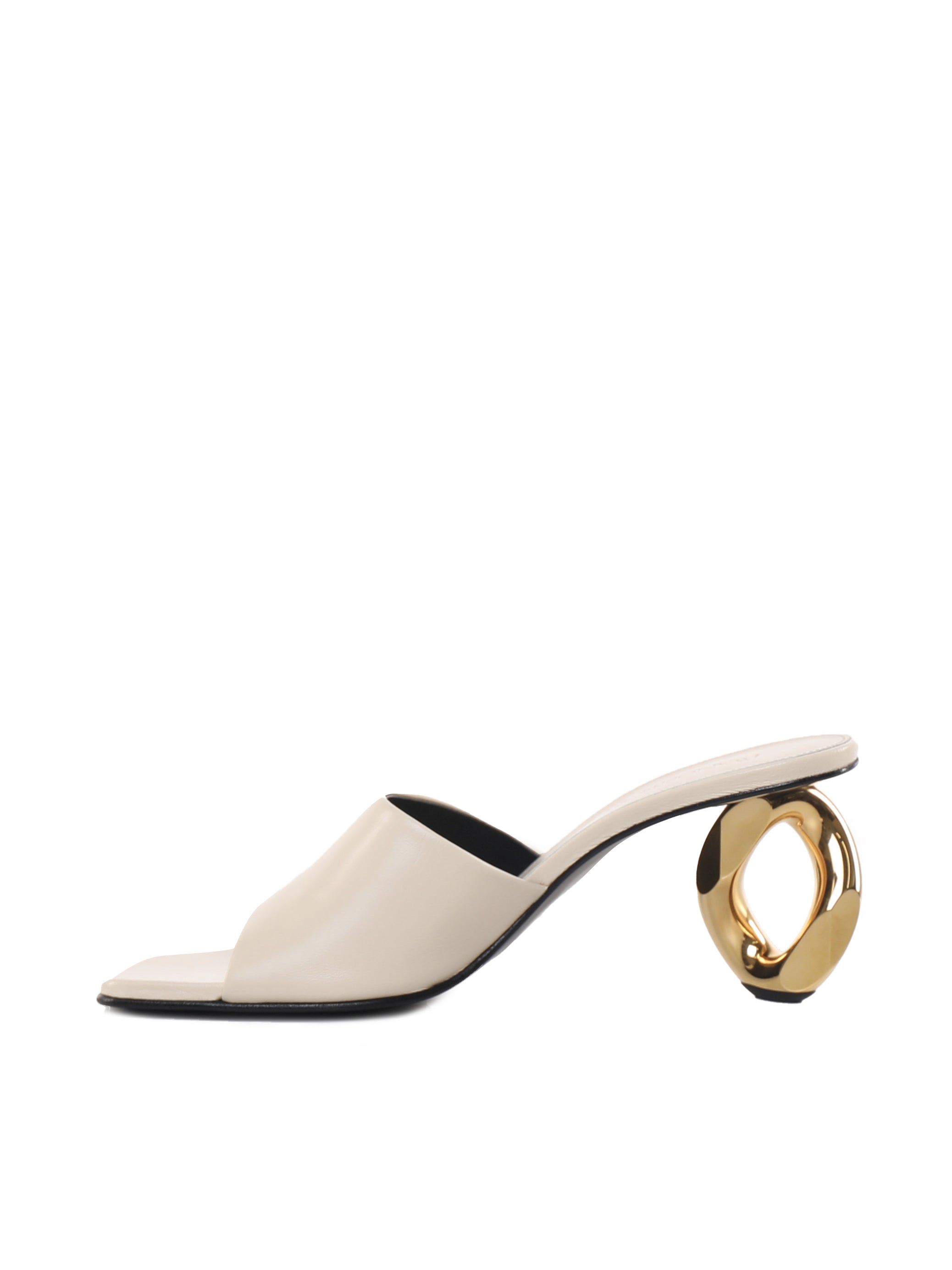 Jw Anderson Sandals Beige, Gold Calfskin