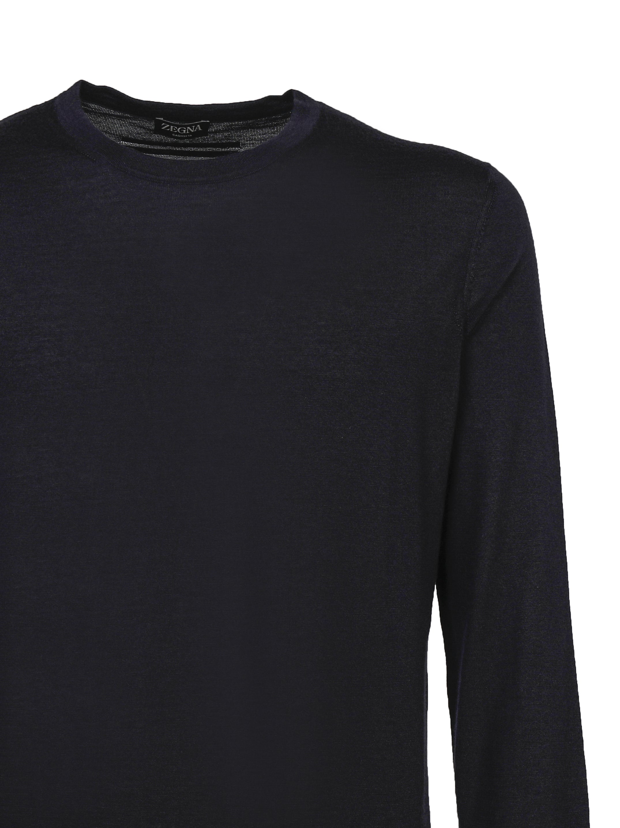 Zegna Sweaters Blue Cashmere Silk |