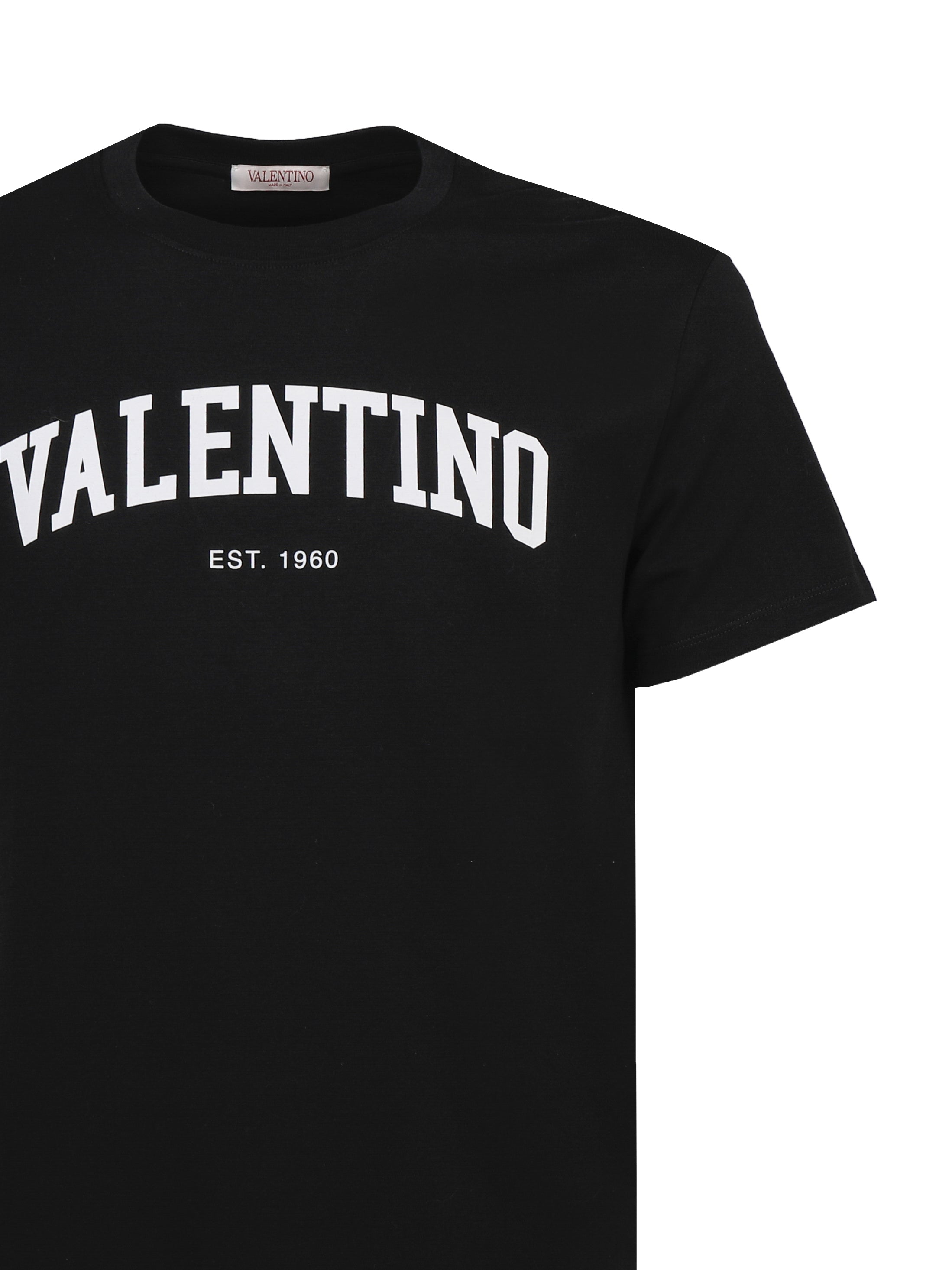 Valentino Garavani T-Shirts And Polos Black, White Cotton