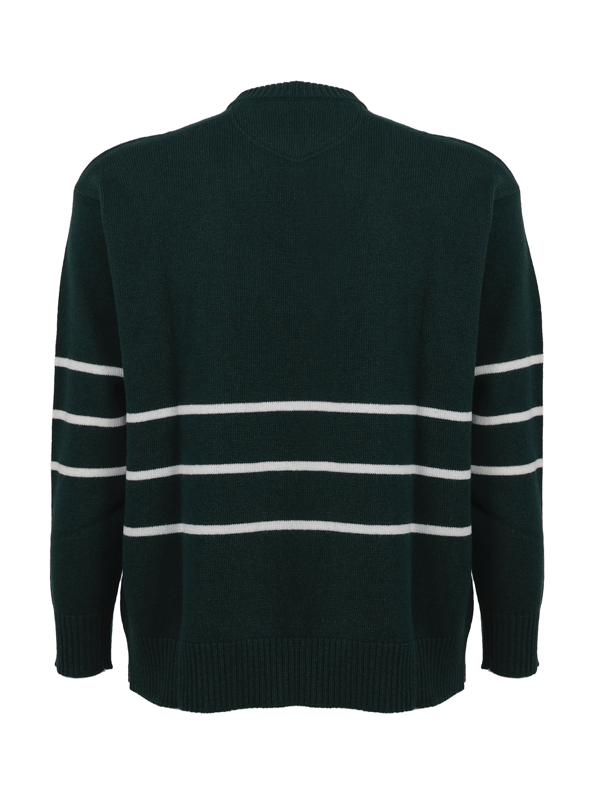 Valentino Garavani Sweaters College Green, White Wool