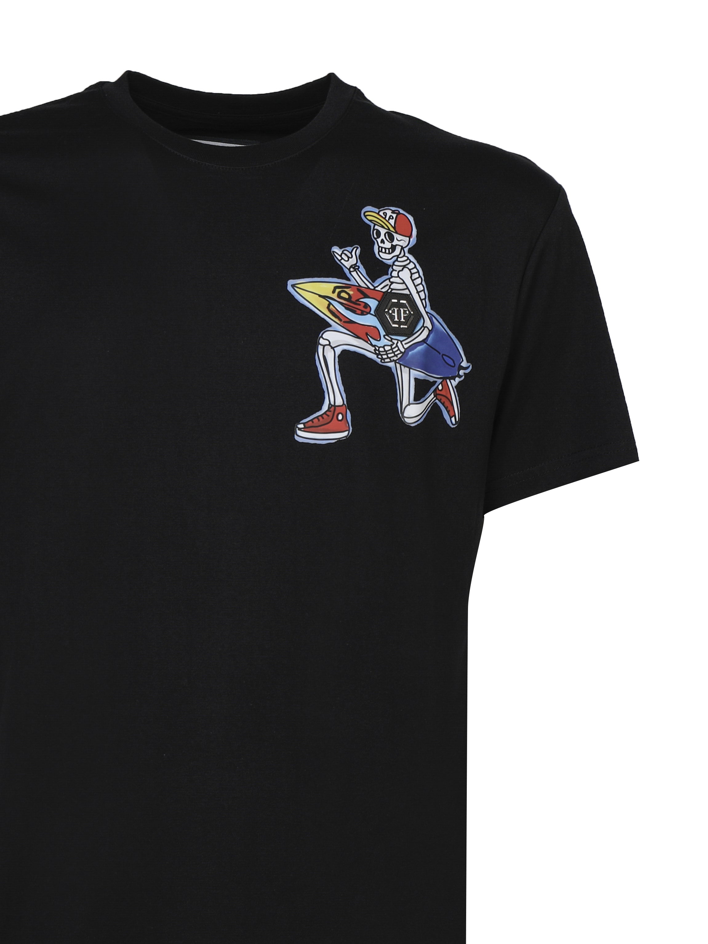 Philipp Plein T-Shirts And Polos Black Cotton