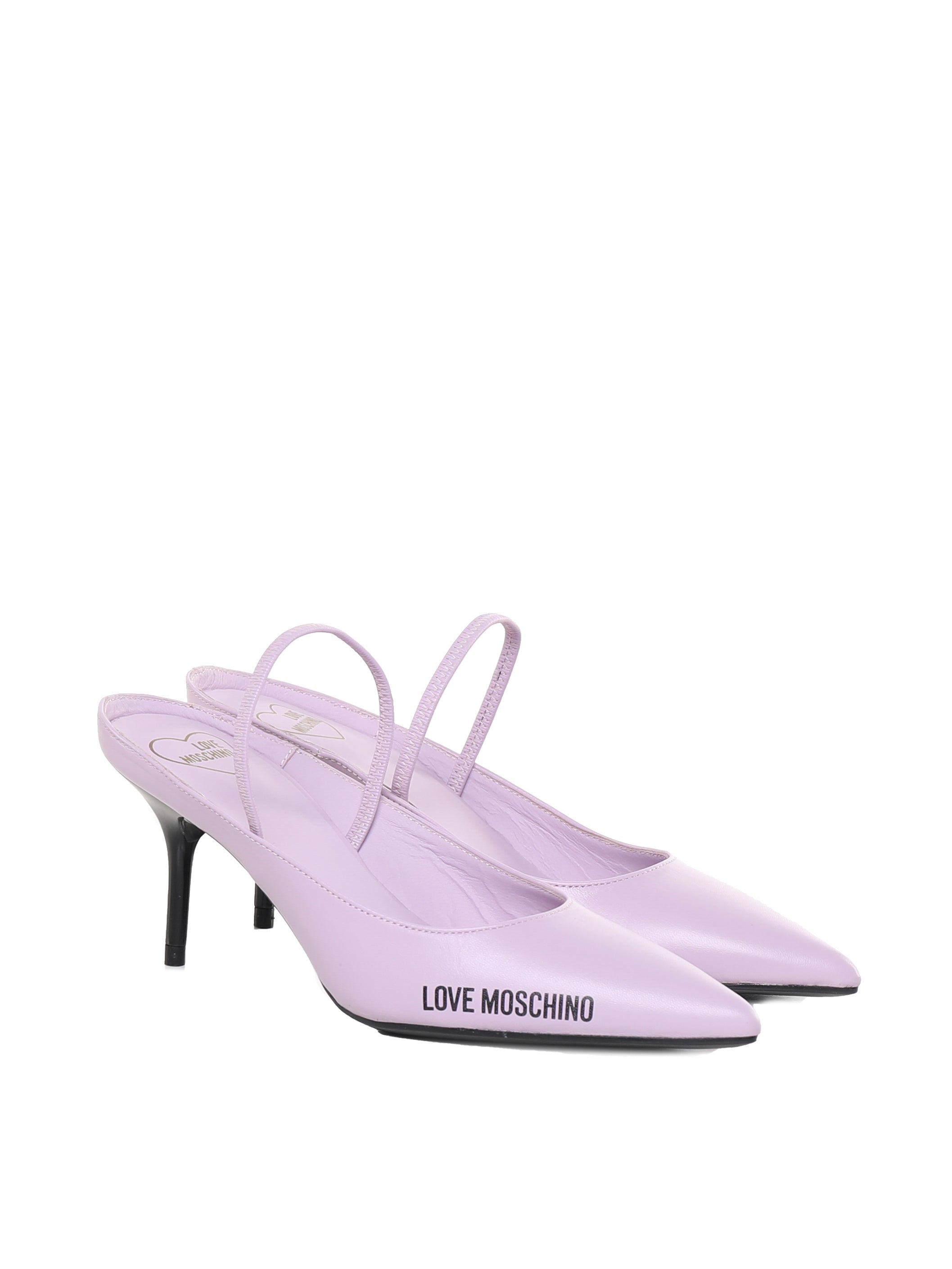 Love Moschino With Heel Purple Calfskin