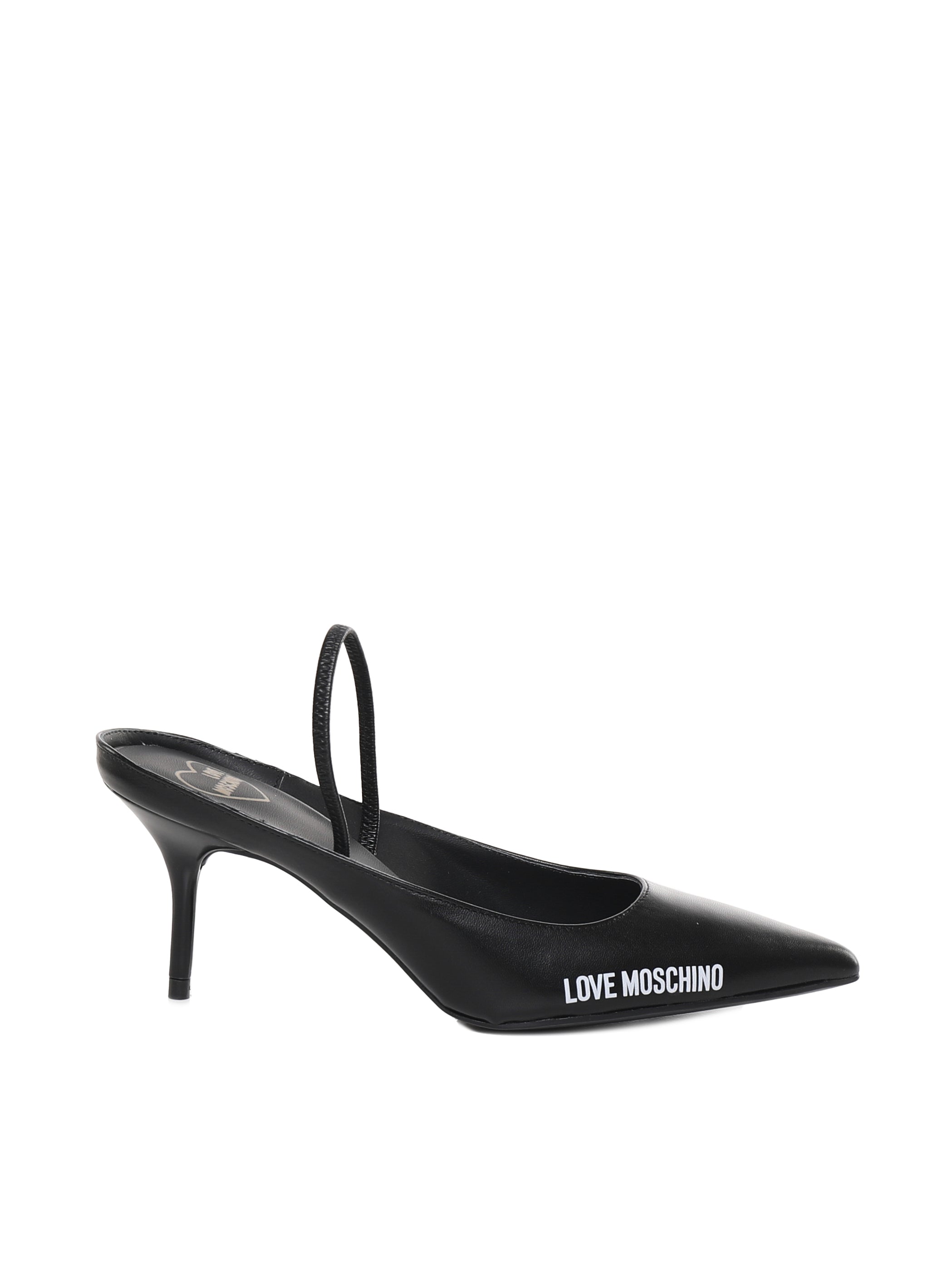 Love Moschino With Heel Black Calfskin